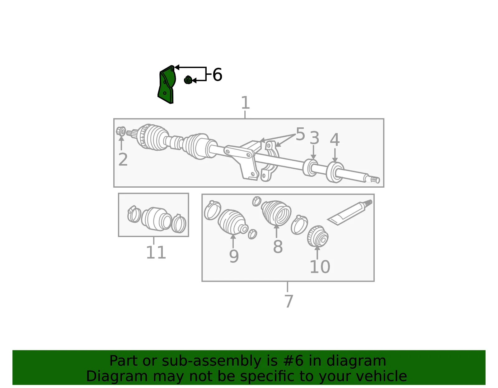 Cv Axle Shaft Carrier Bearing Cover - Volvo (30816146) - view 2