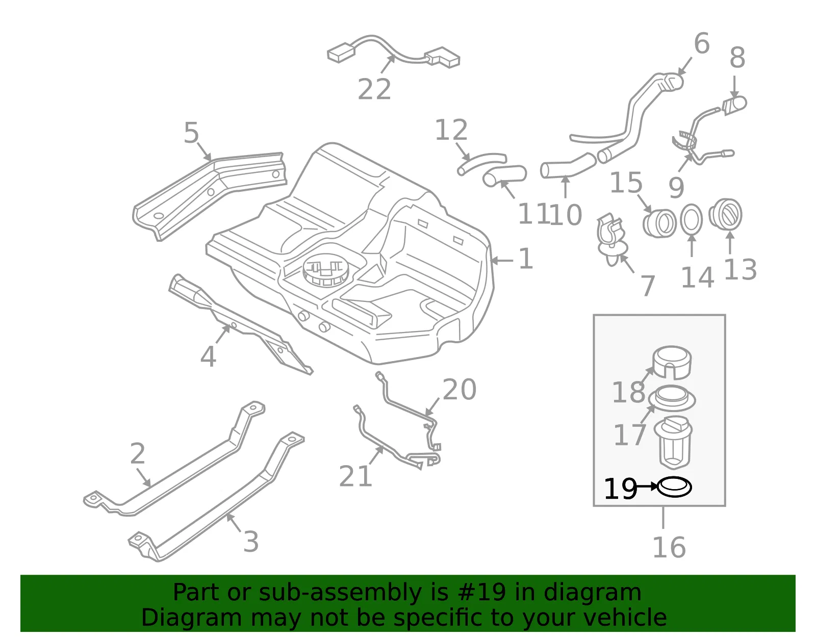 Fuel Pump Tank Seal - Volvo (30871202) - view 2