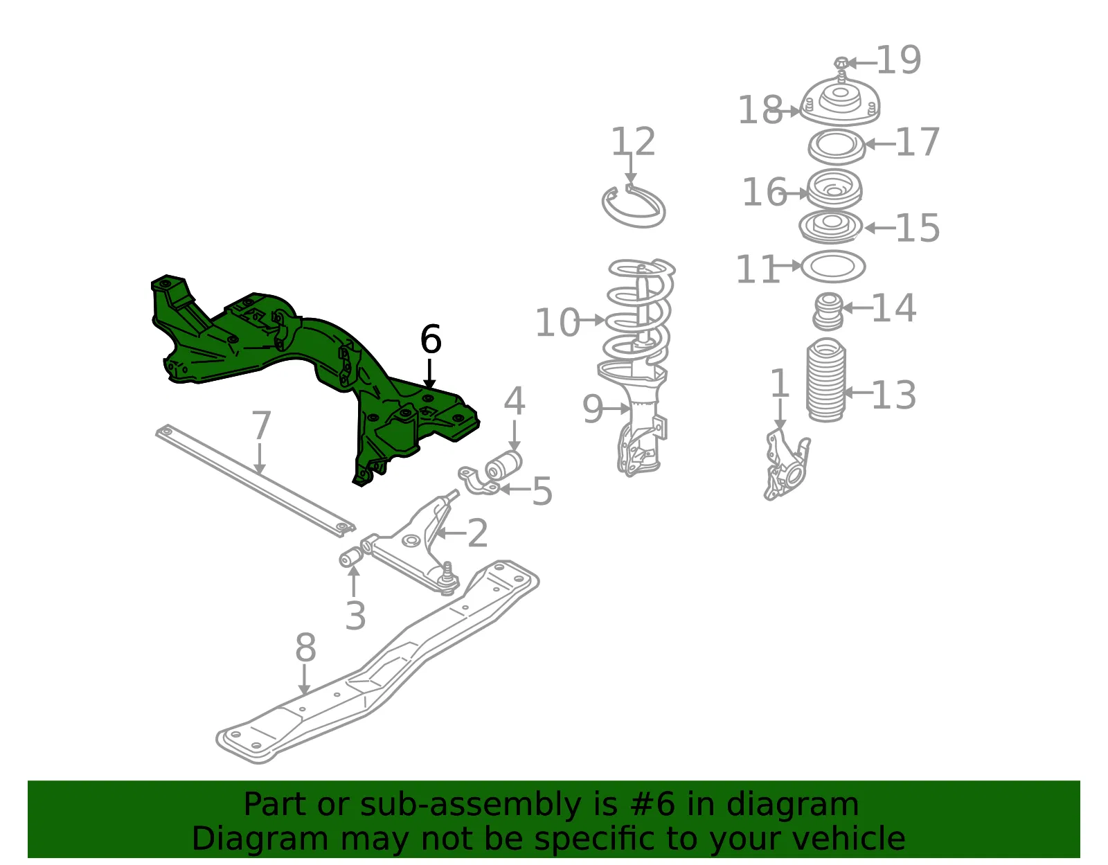 Engine Cradle - Volvo (30887034) - view 2