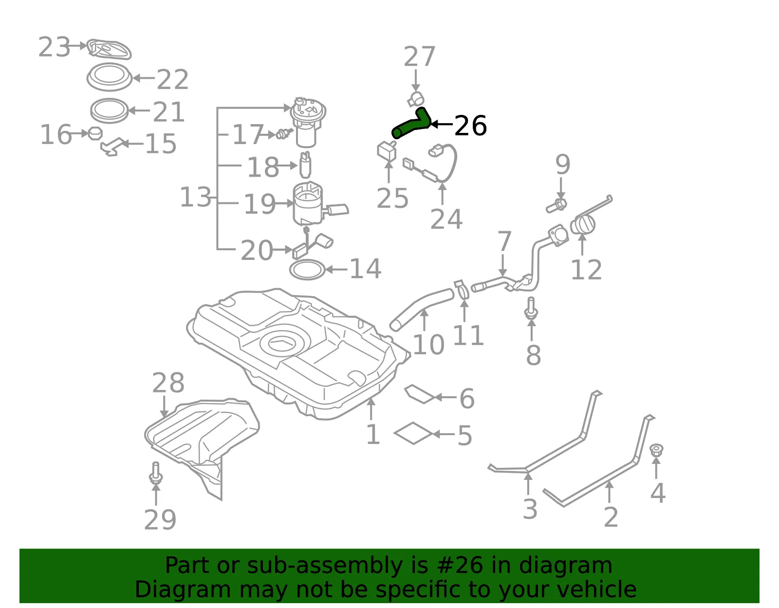 Vapor Hose - Kia (31148-2F510) - view 2