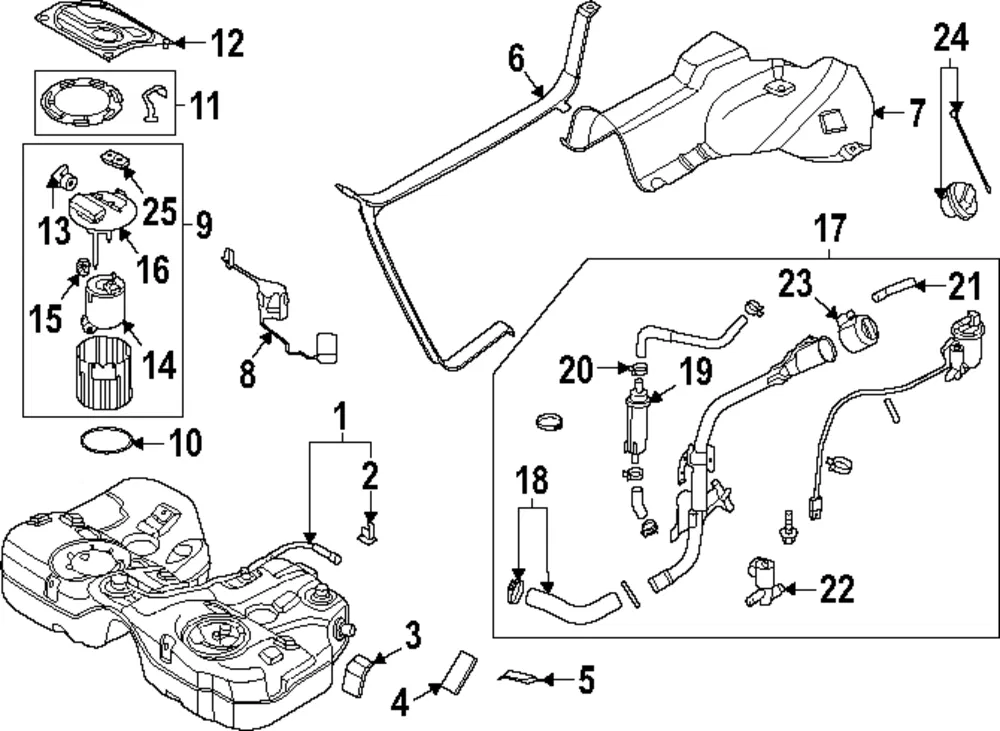 Fuel Pump Assembly Lock Ring - Kia (31152-L0000)