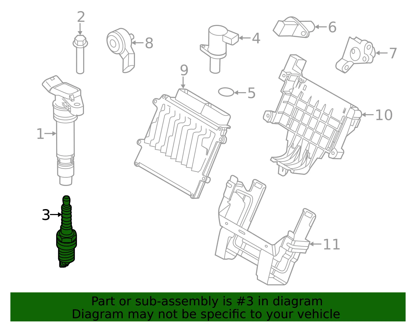 Spark Plug Set - Volvo (31216183) - view 3