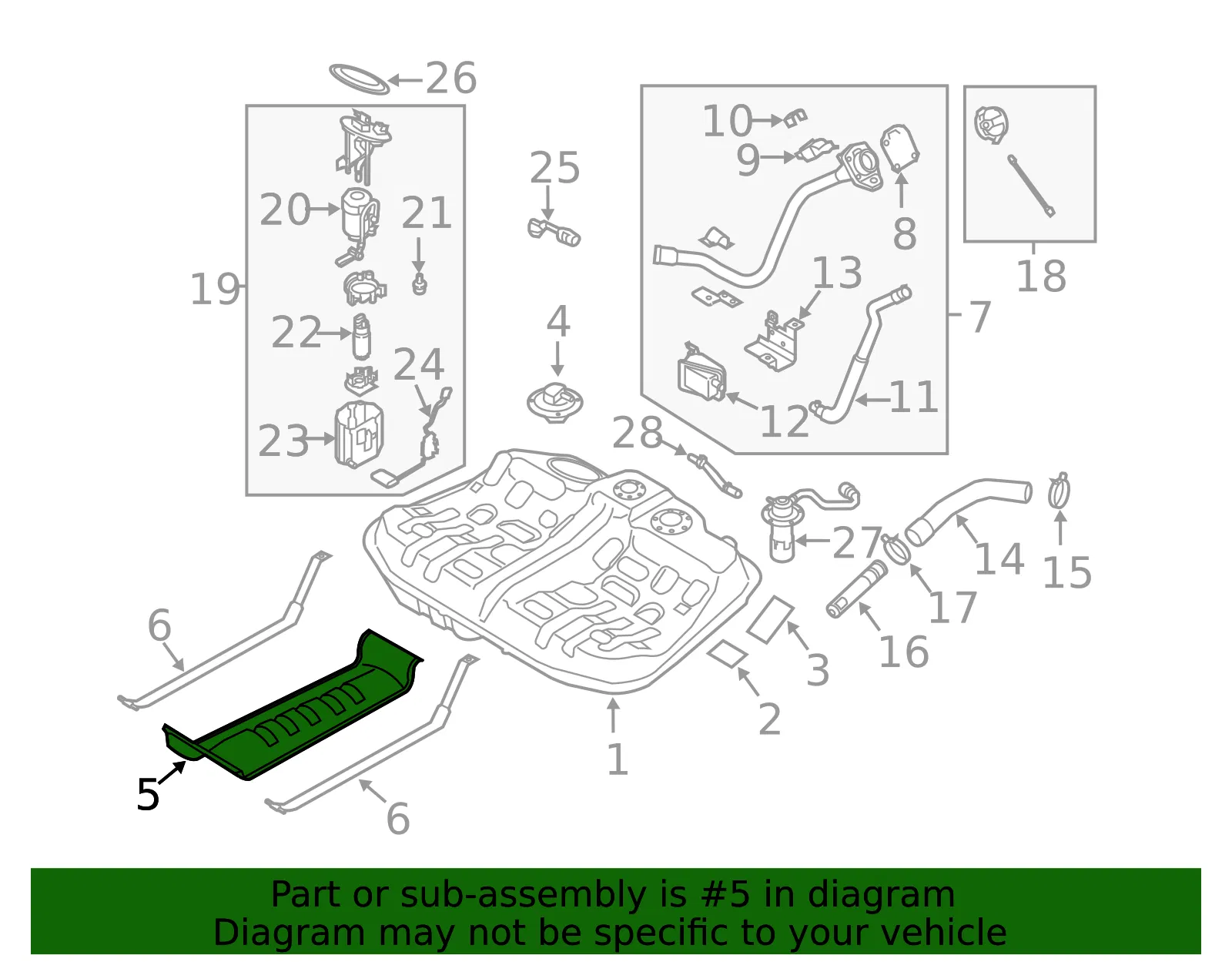 Fuel Tank Shield - Kia (31220-4R500) - view 2