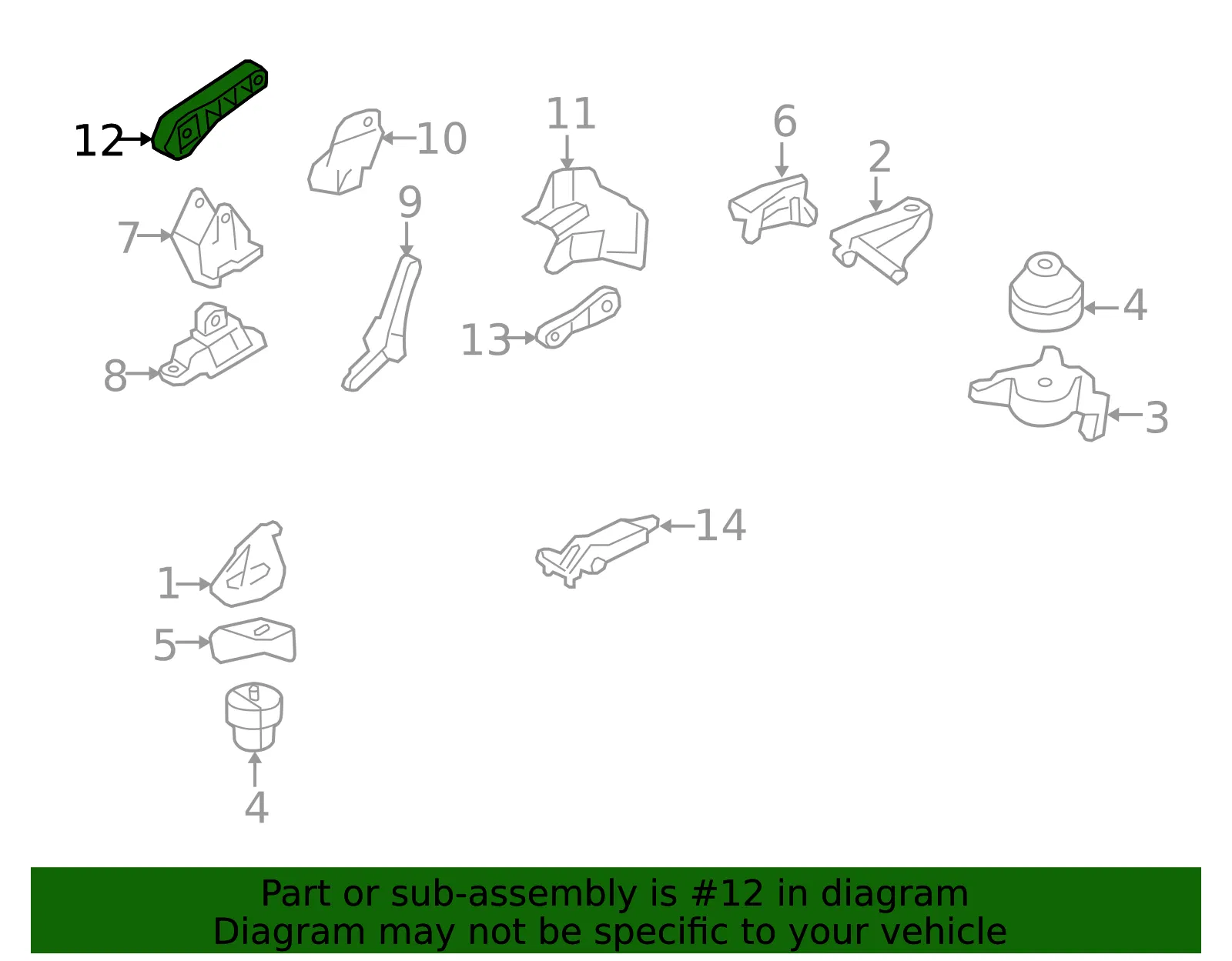 Engine Mount - Volvo (31262448) - view 3