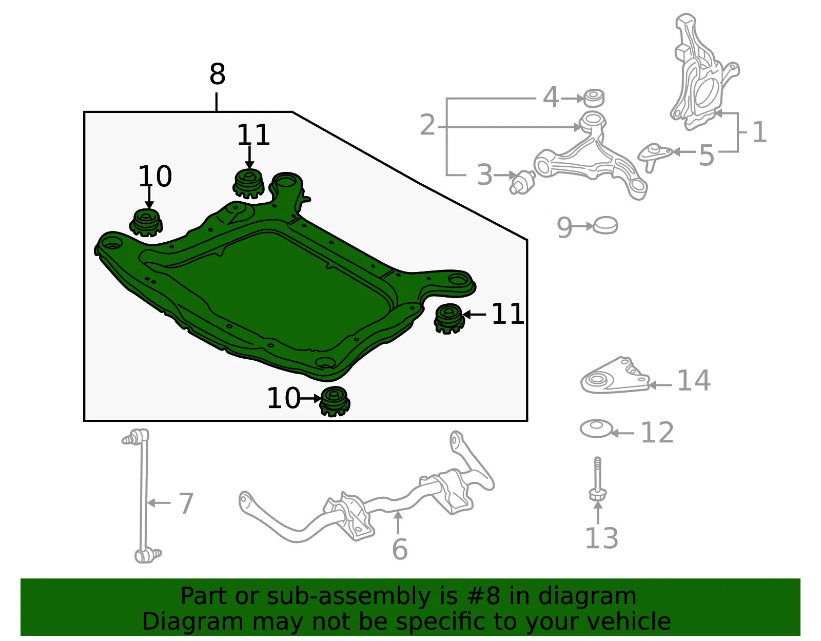 Engine Cradle - Volvo (31277156) - view 2