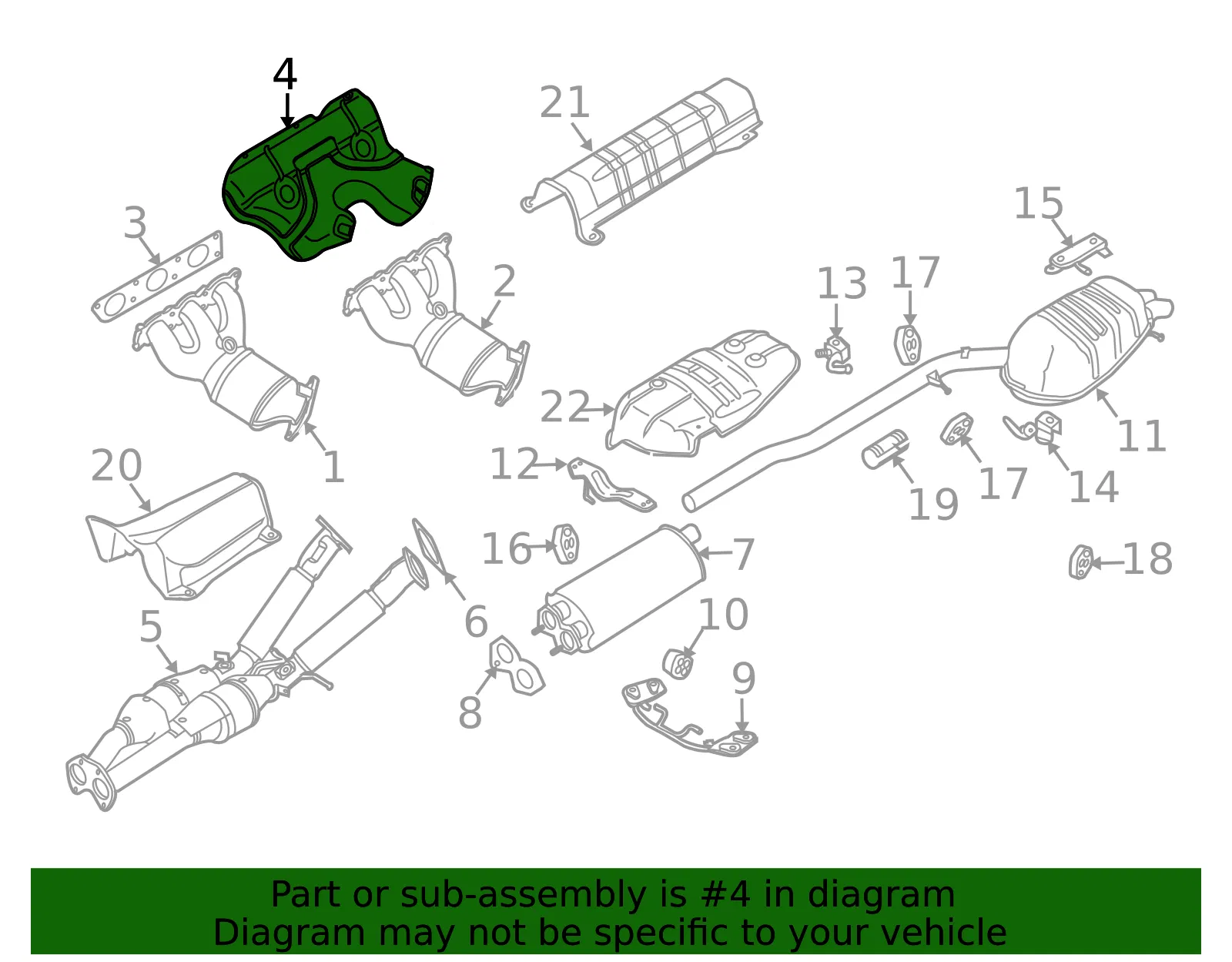 Exhaust Manifold Heat Shield - Volvo (31293120) - view 2