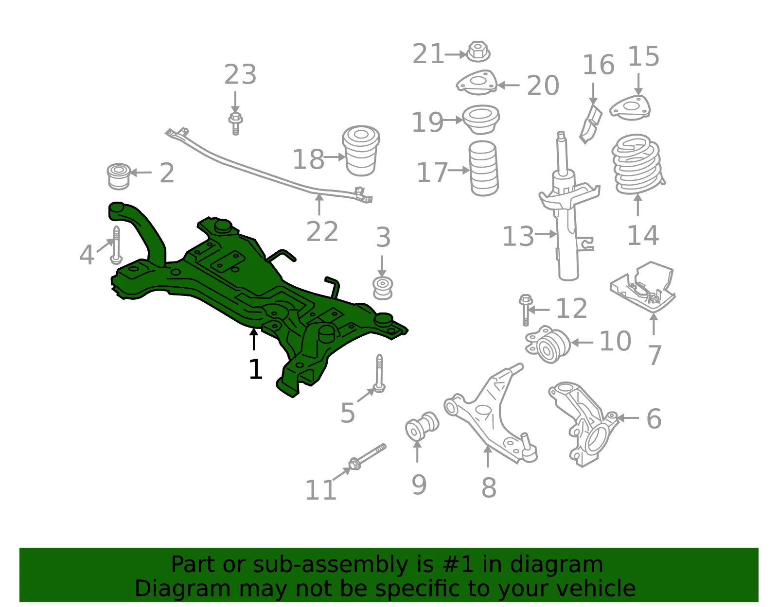 Engine Cradle - Volvo (31317517) - view 2