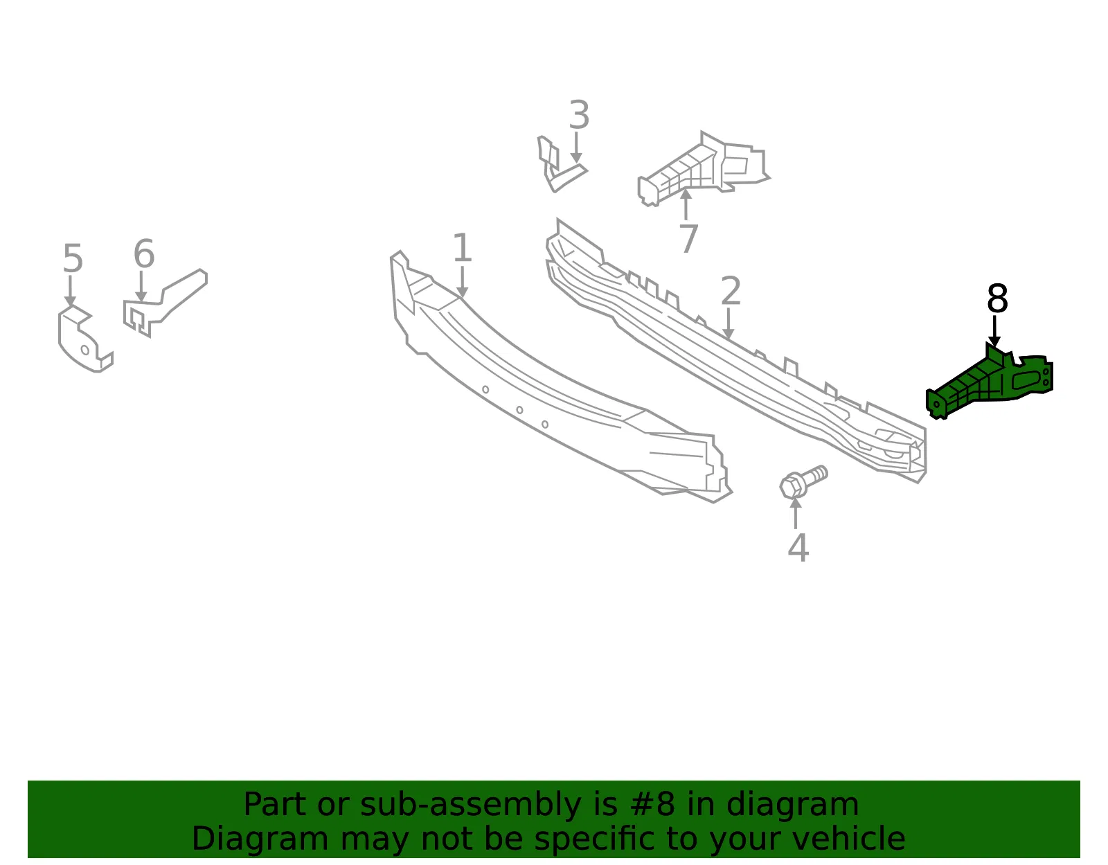 Engine Cradle Front Extension - Volvo (31329799) - view 2