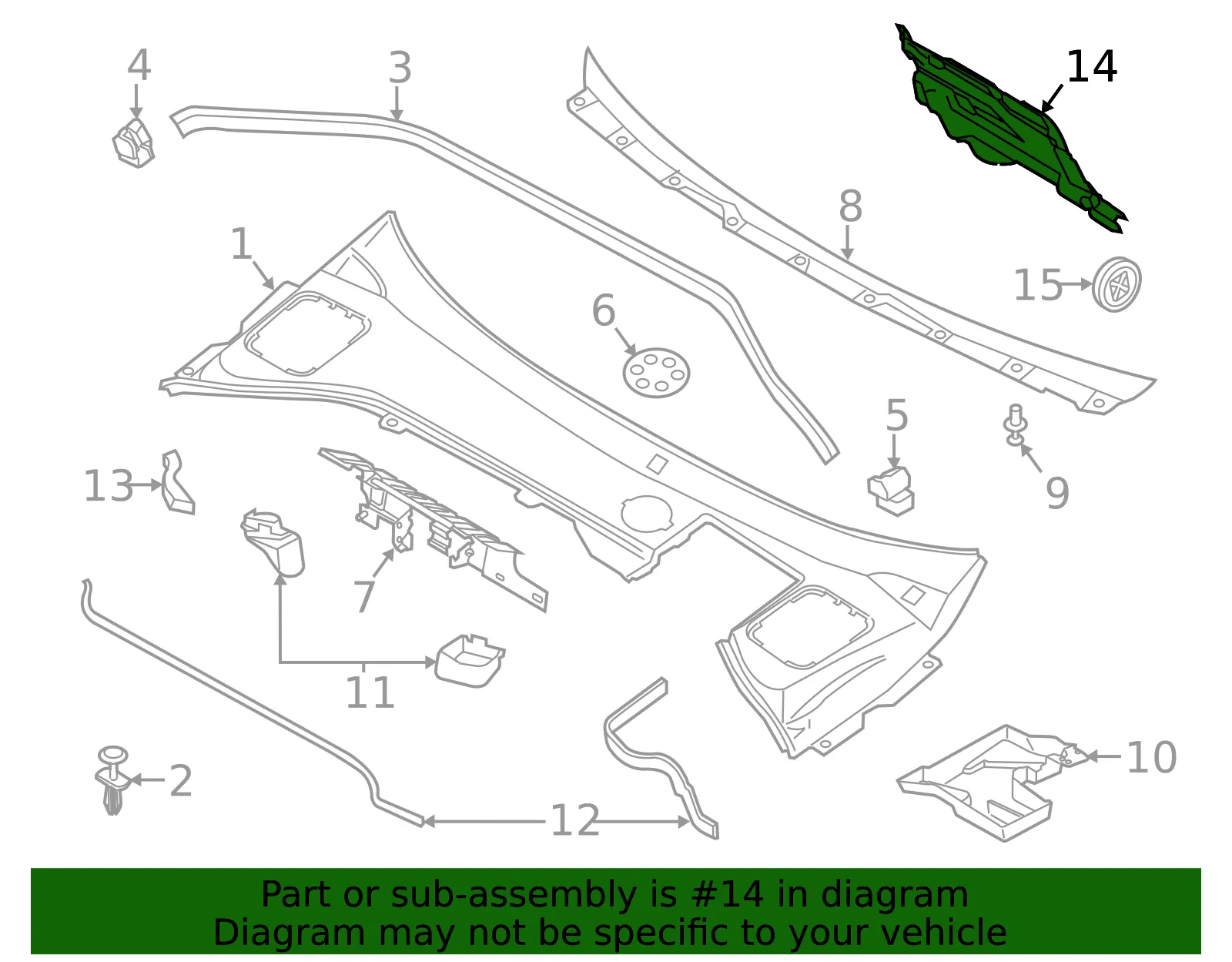 Engine Compartment Insulation - Volvo (31335156) - view 2