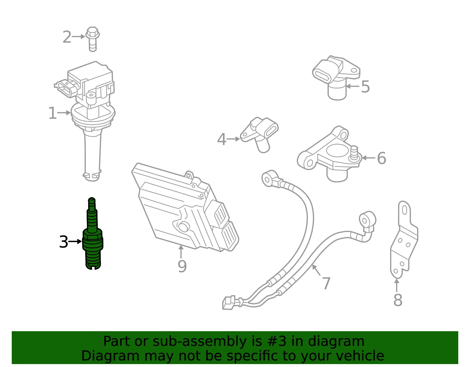 Spark Plug Set - Volvo (31361653) - view 3