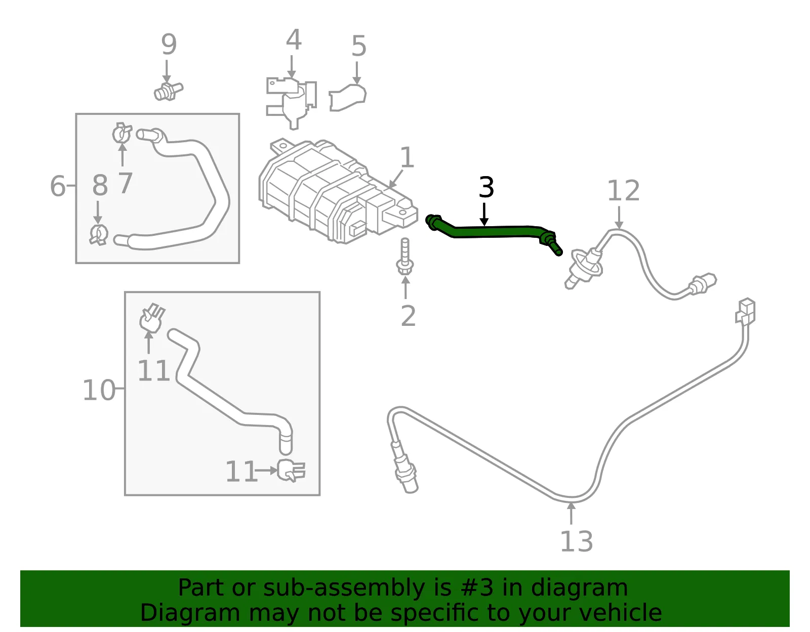 Vapor Hose - Kia (31372-D5500) - view 2