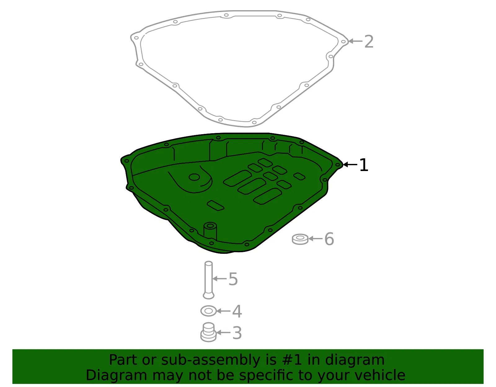 Transmission Oil Pan - Nissan (31390-04X1A) - view 2