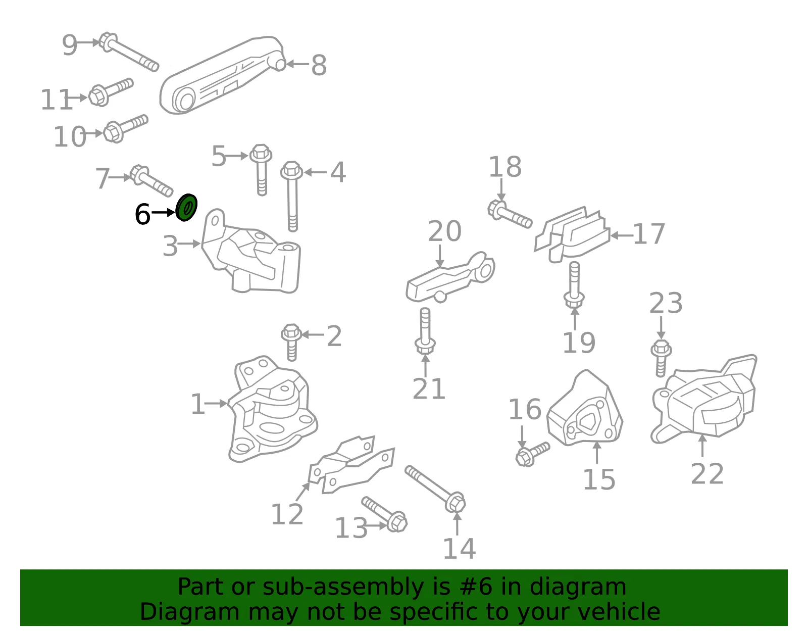 Engine Mount Washer - Volvo (31401281) - view 2