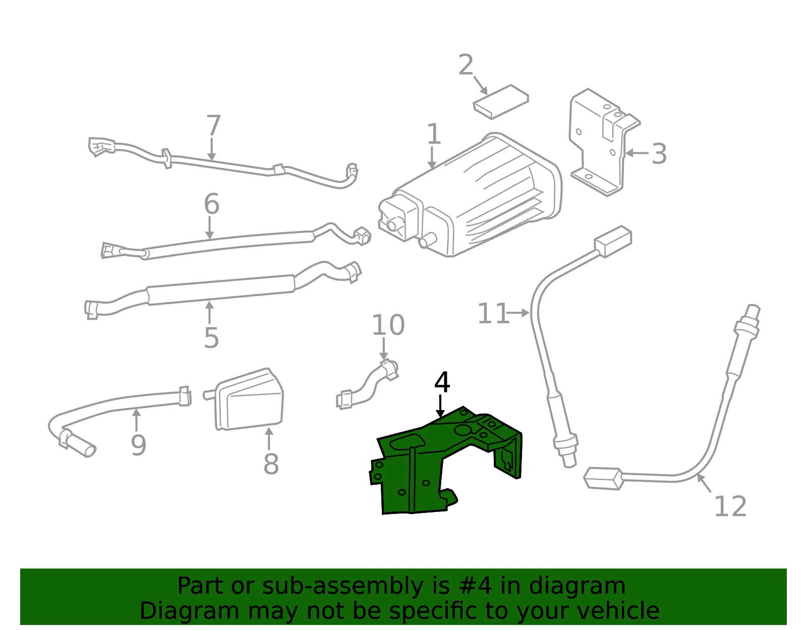 Vapor Canister Lower Bracket - Kia (31425-1M650) - view 2