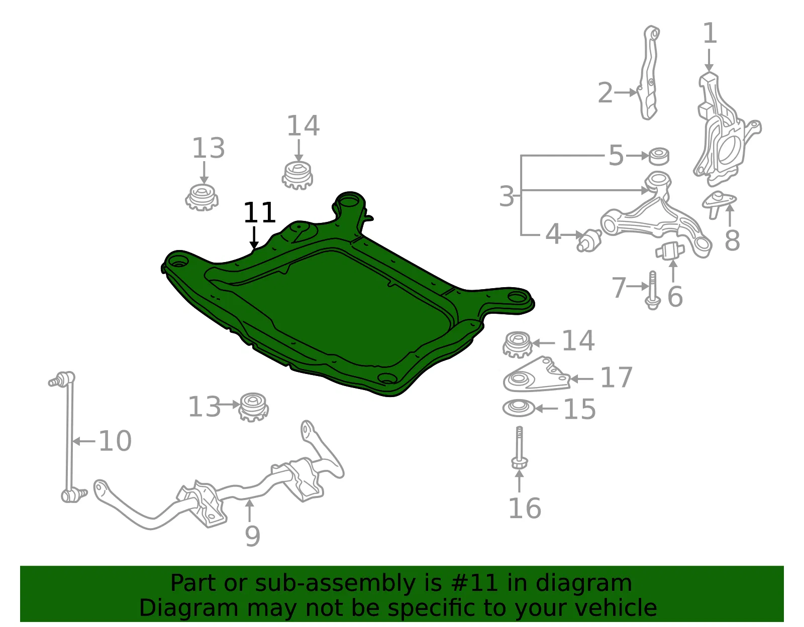 Engine Cradle - Volvo (31429444) - view 2