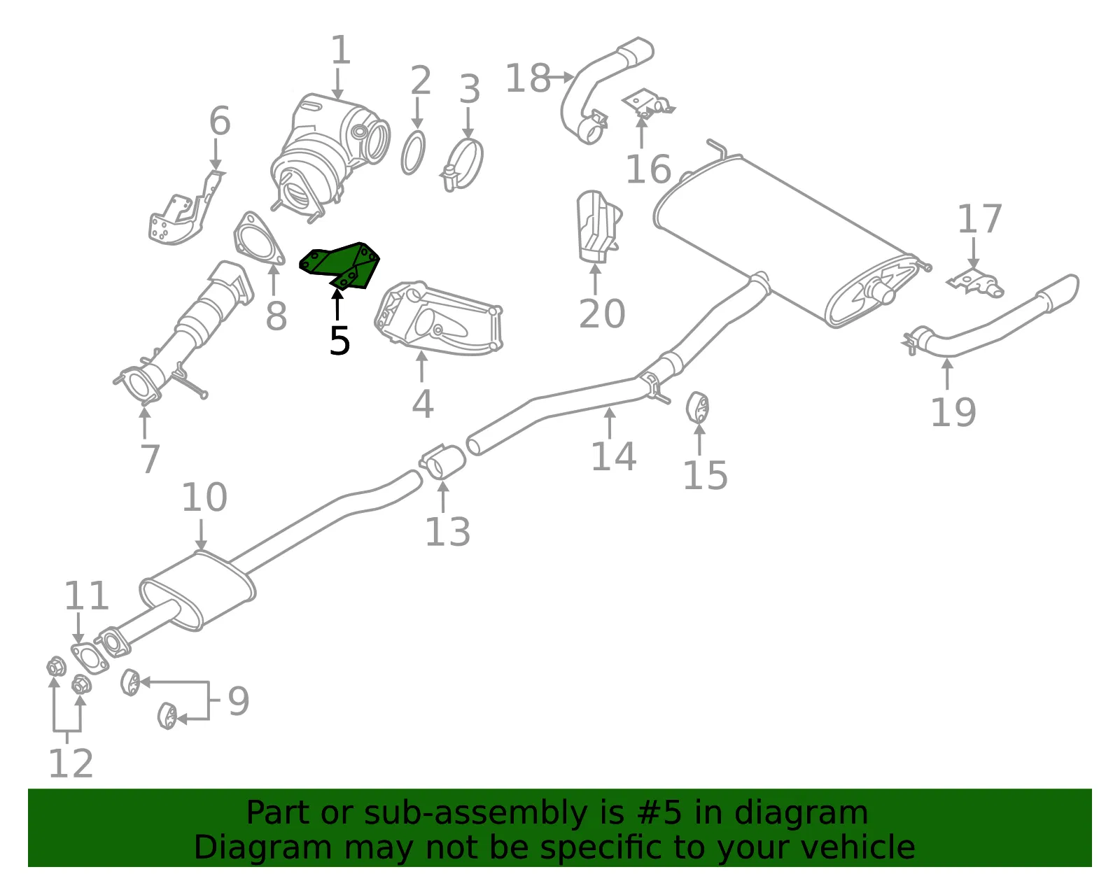 Catalytic Converter Bracket - Volvo (31439520) - view 2