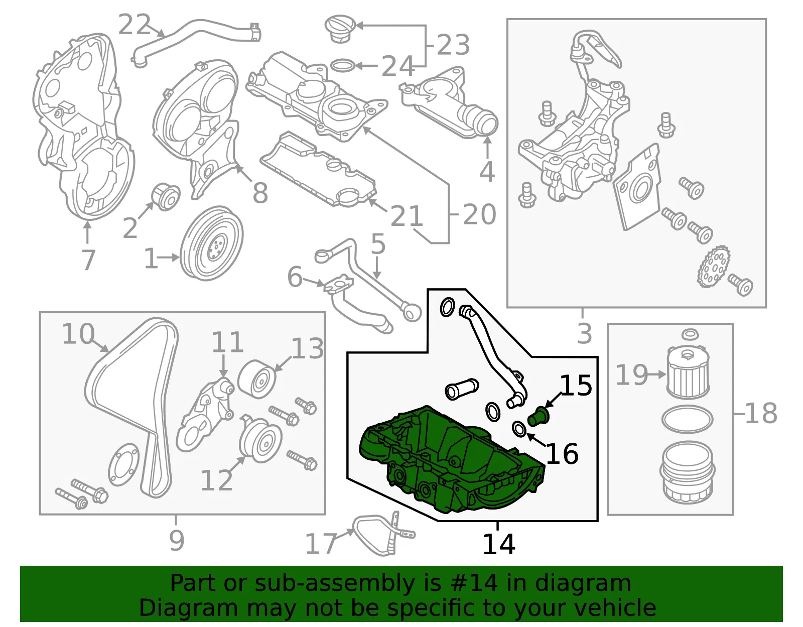 Oil Pan - Volvo (31480325) - view 3