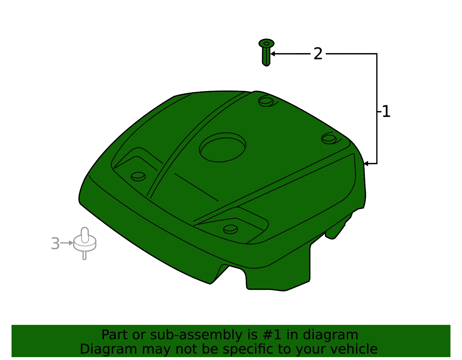 Engine Cover - Volvo (31657646) - view 2