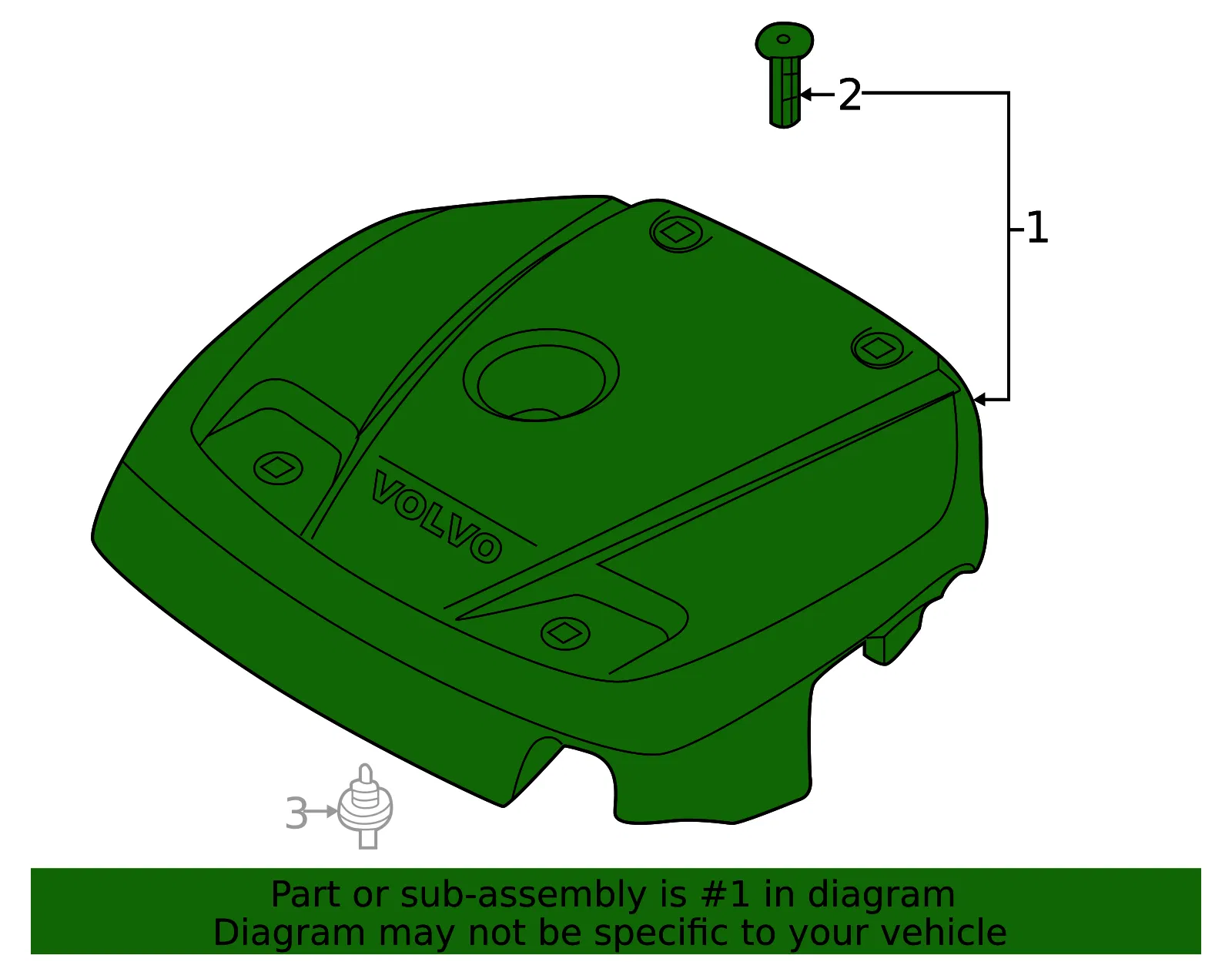 Engine Cover - Volvo (31657647) - view 2