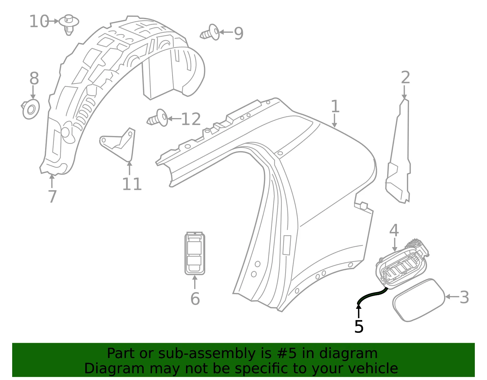 Fuel Filler Housing Drain Hose - Volvo (31663989) - view 2