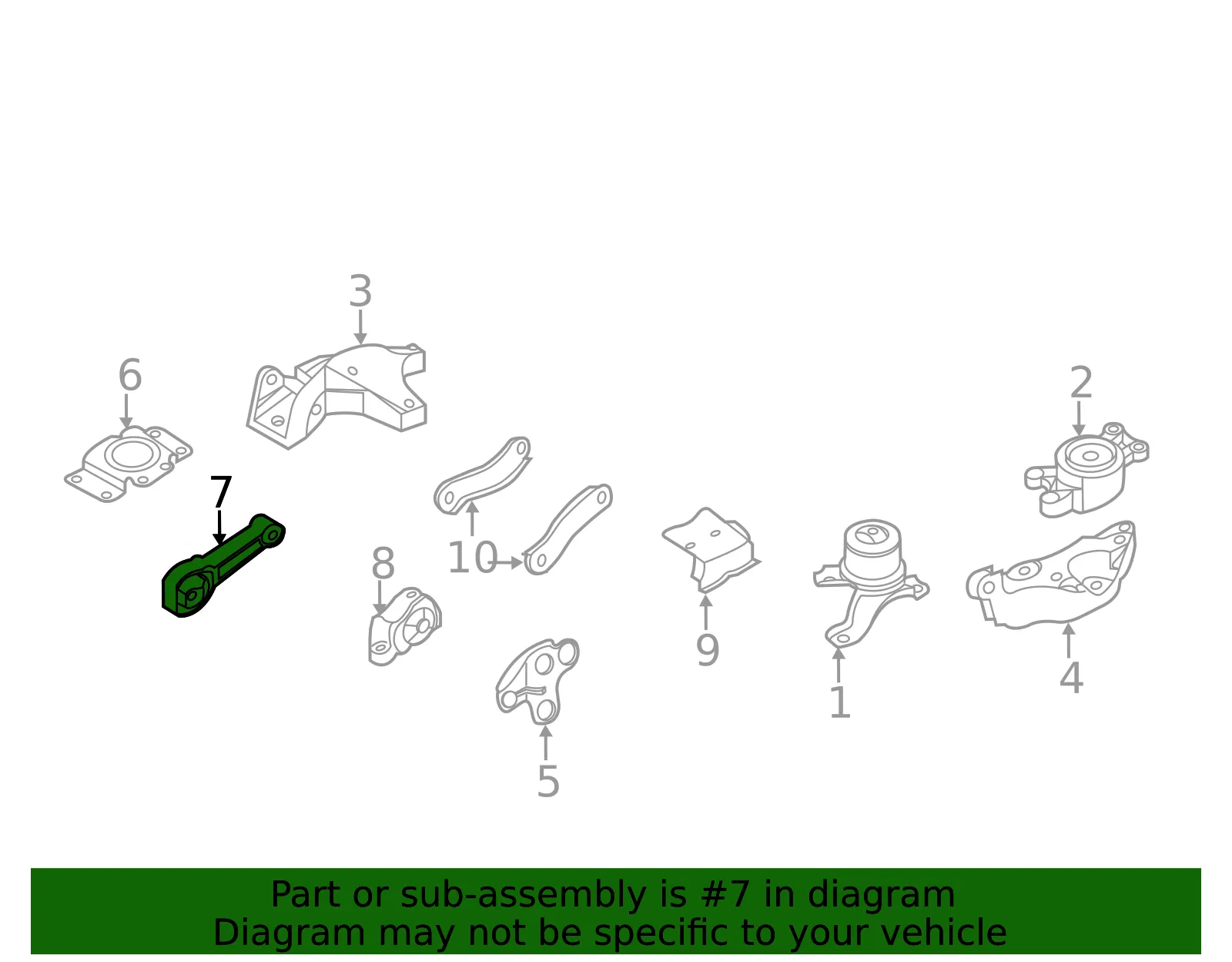 Engine Support Rod - Volvo (31670126) - view 3