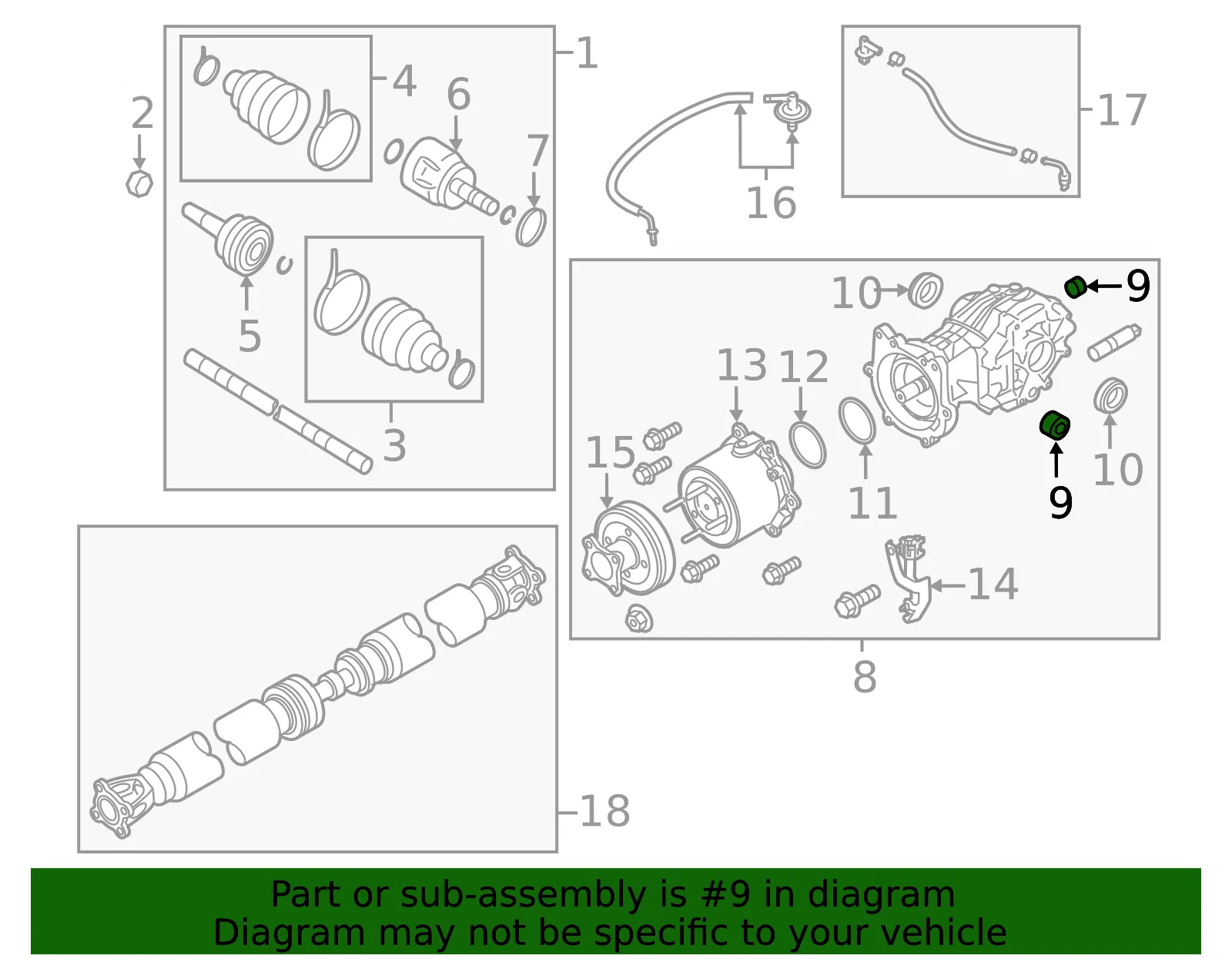Differential Assembly Drain Plug - Nissan (32103-3JA0A) - view 3