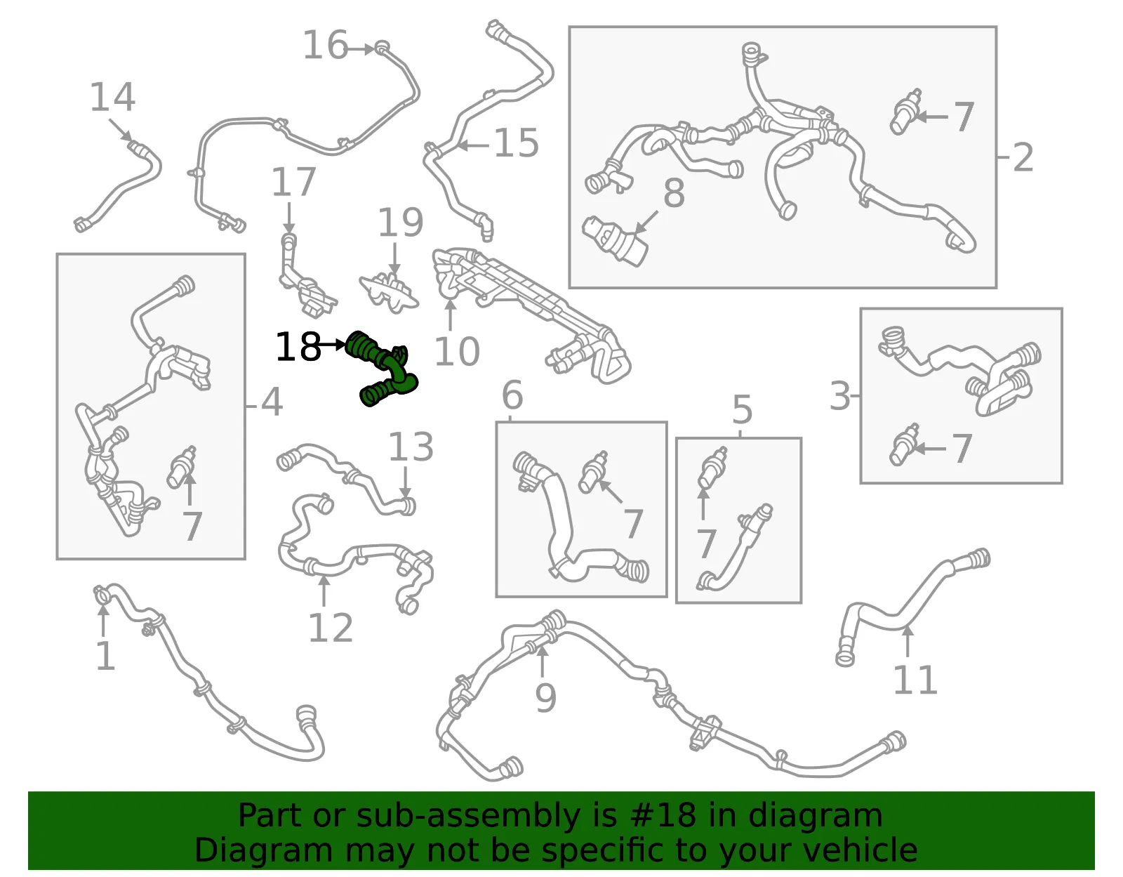 Engine Coolant Pipe - Volvo (32249917) - view 2
