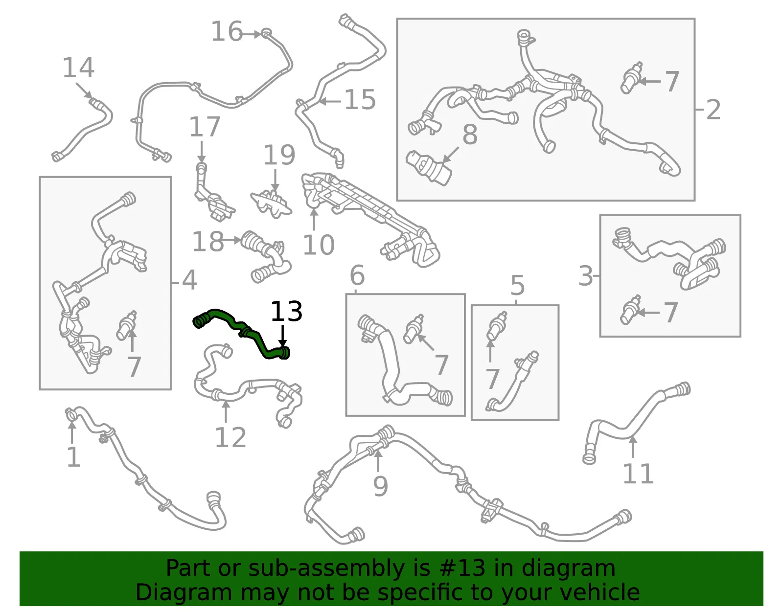 Engine Coolant Pipe - Volvo (32252836) - view 2