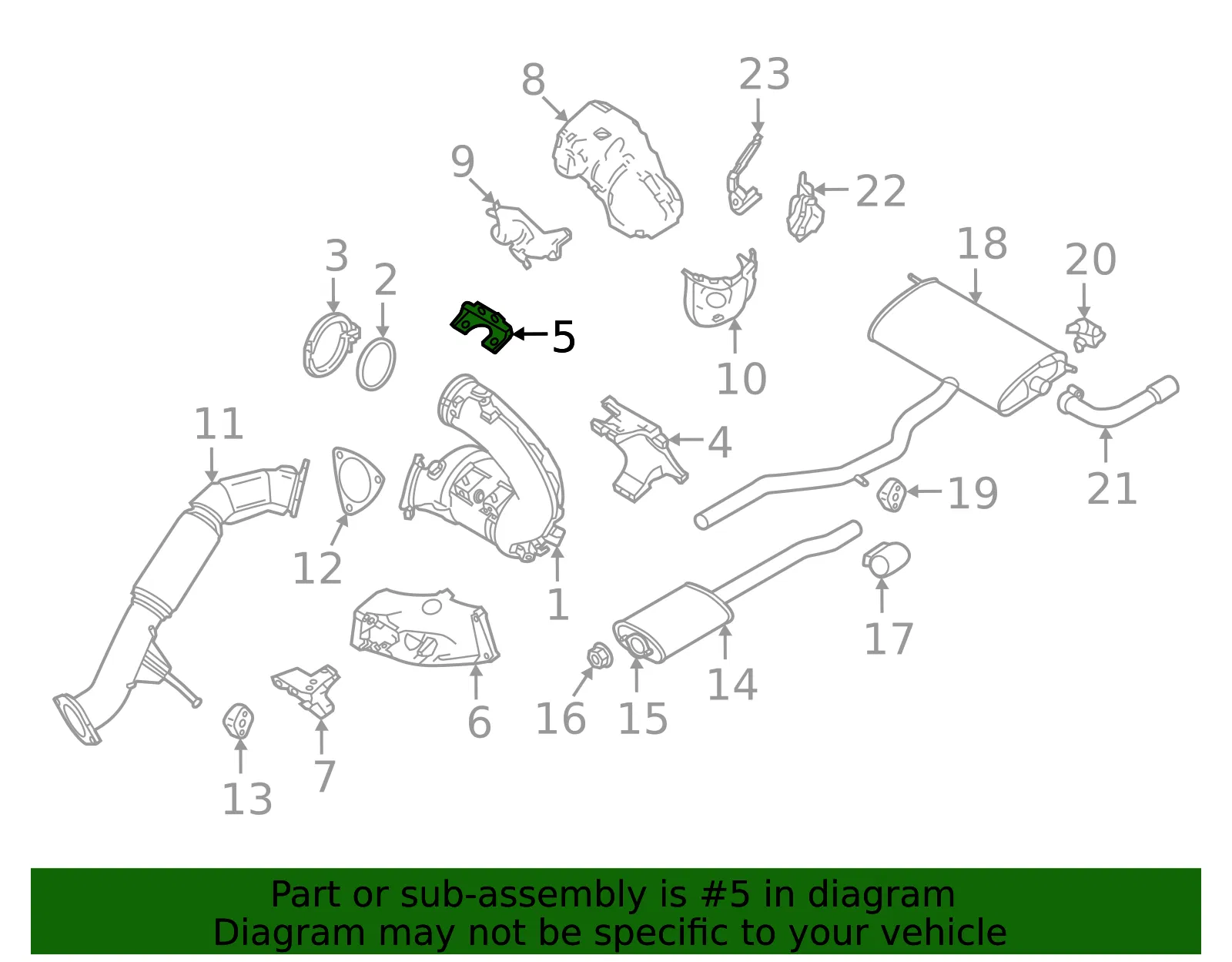 Catalytic Converter Bracket - Volvo (32253993) - view 2