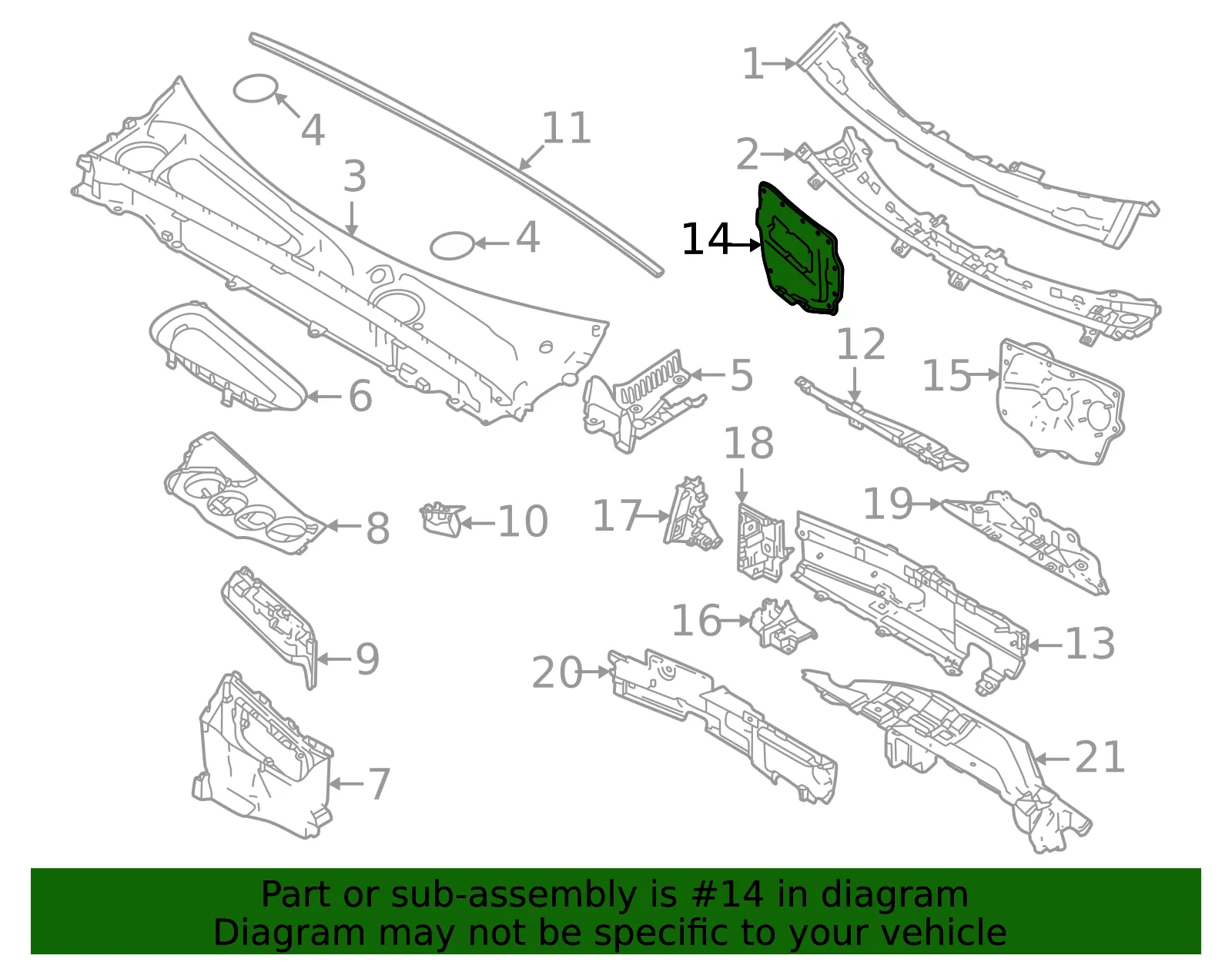 Engine Compartment Insulation - Volvo (32297618) - view 2