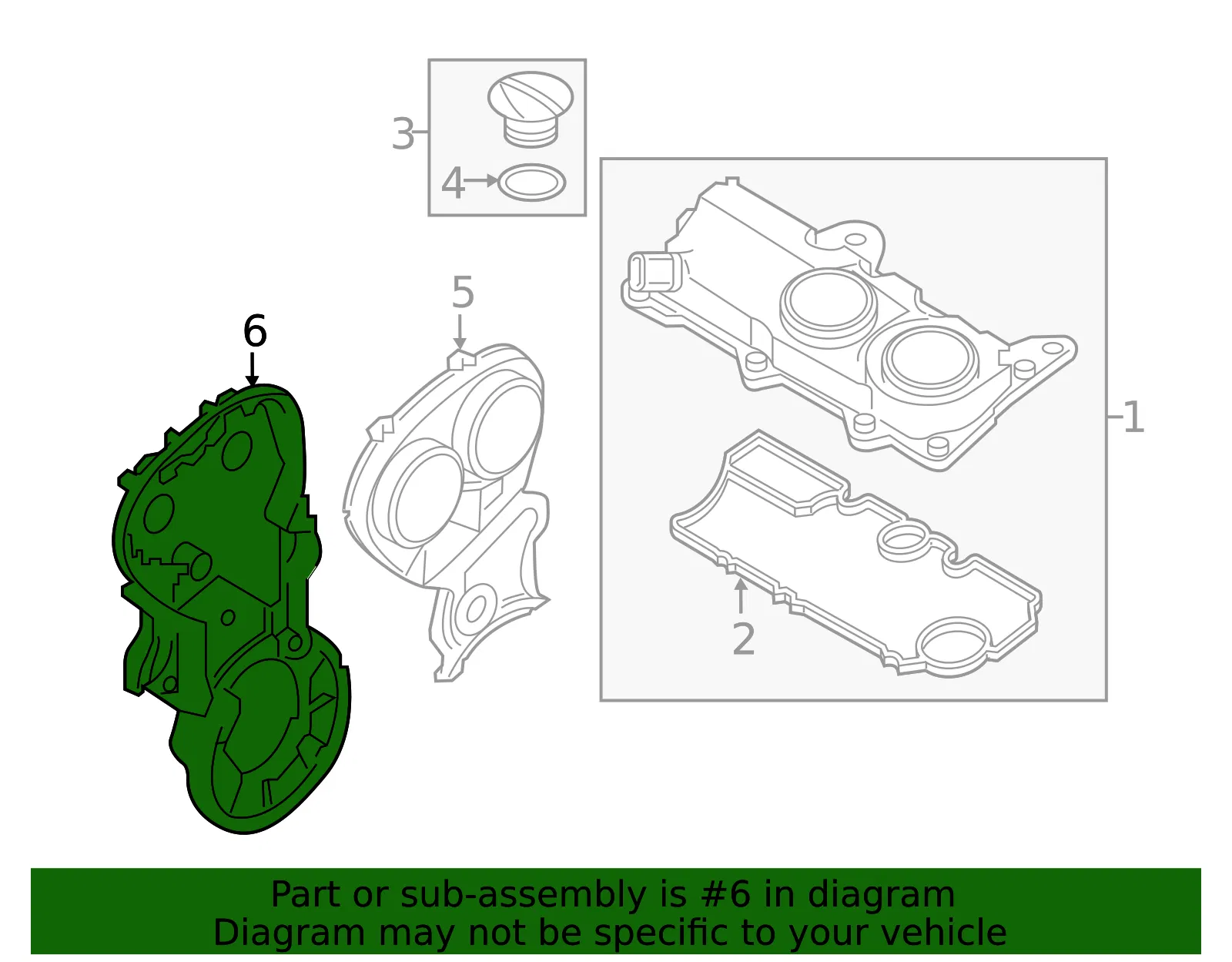 Engine Timing Cover - Volvo (32298333) - view 2