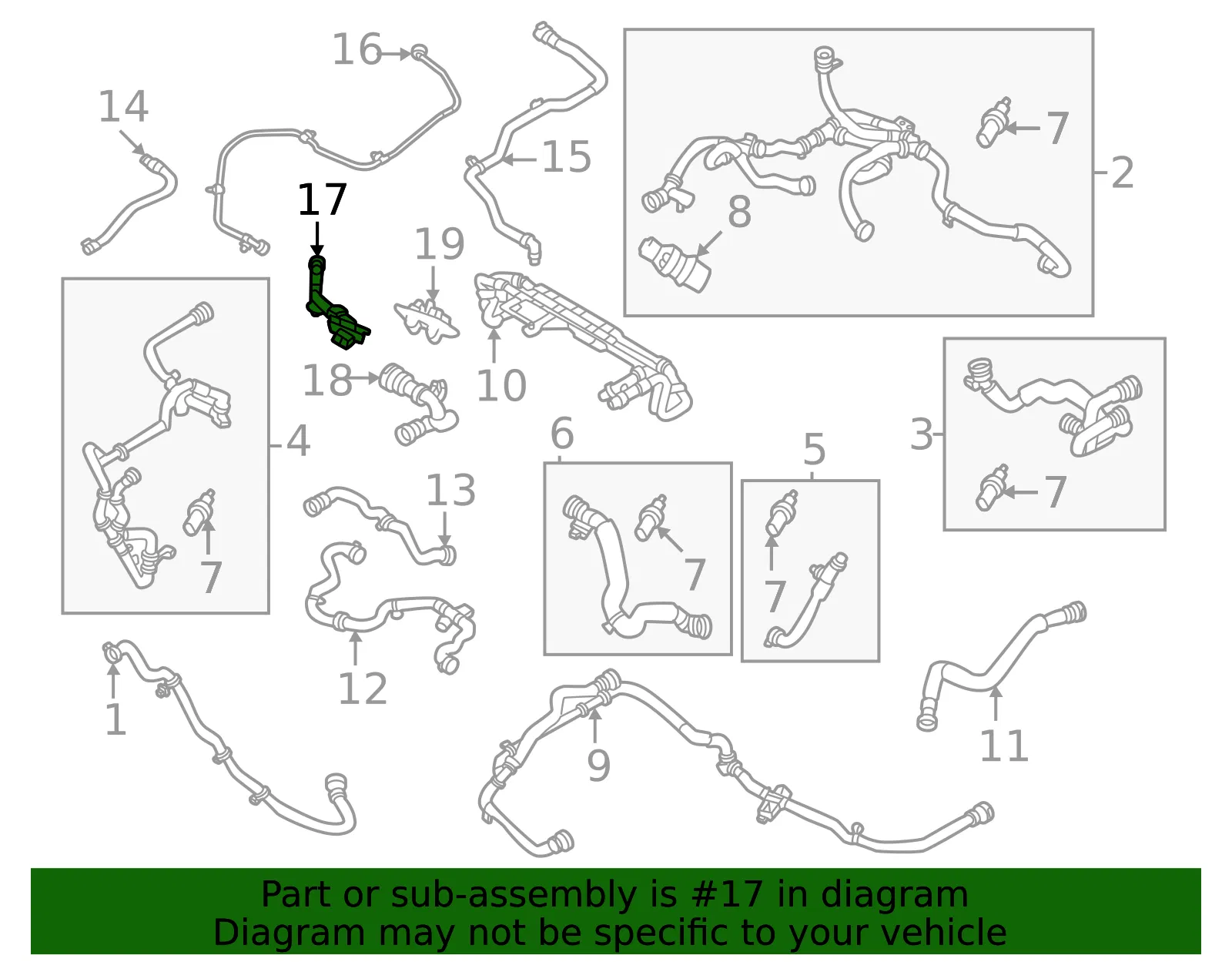 Engine Coolant Pipe - Volvo (32339156) - view 2