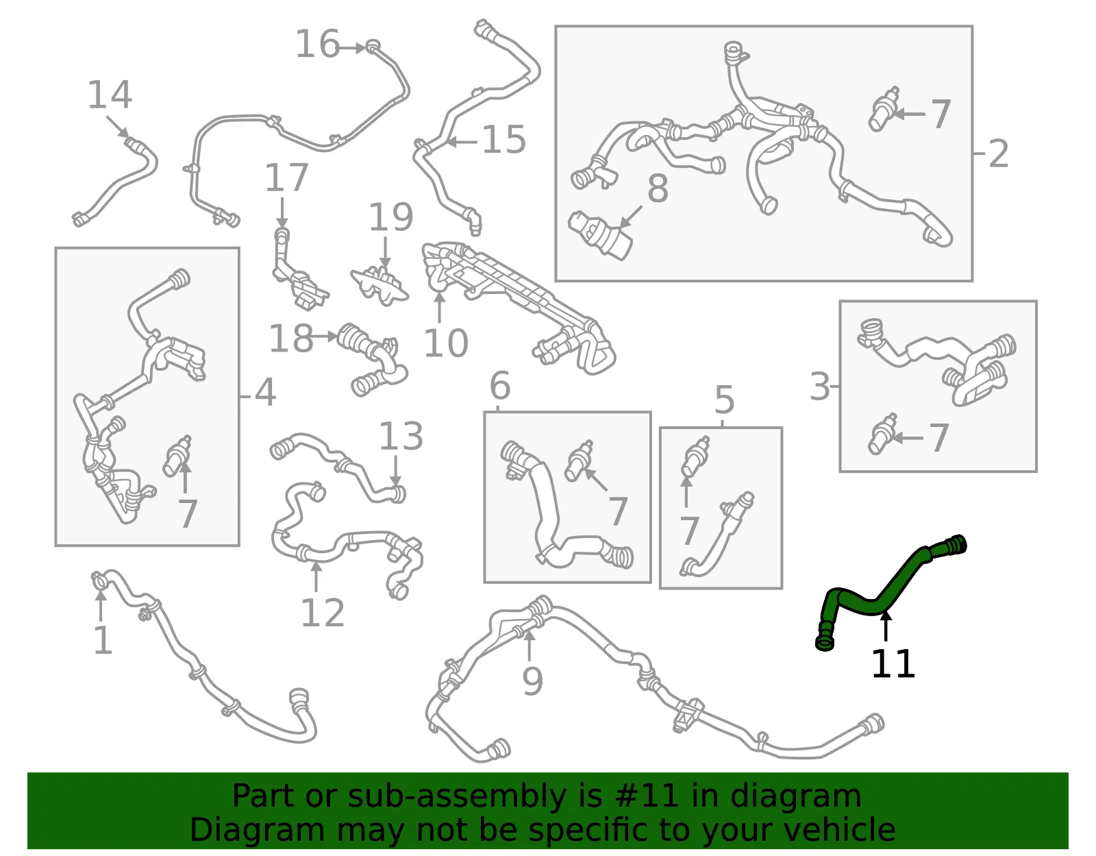 Engine Coolant Pipe - Volvo (32339303) - view 2