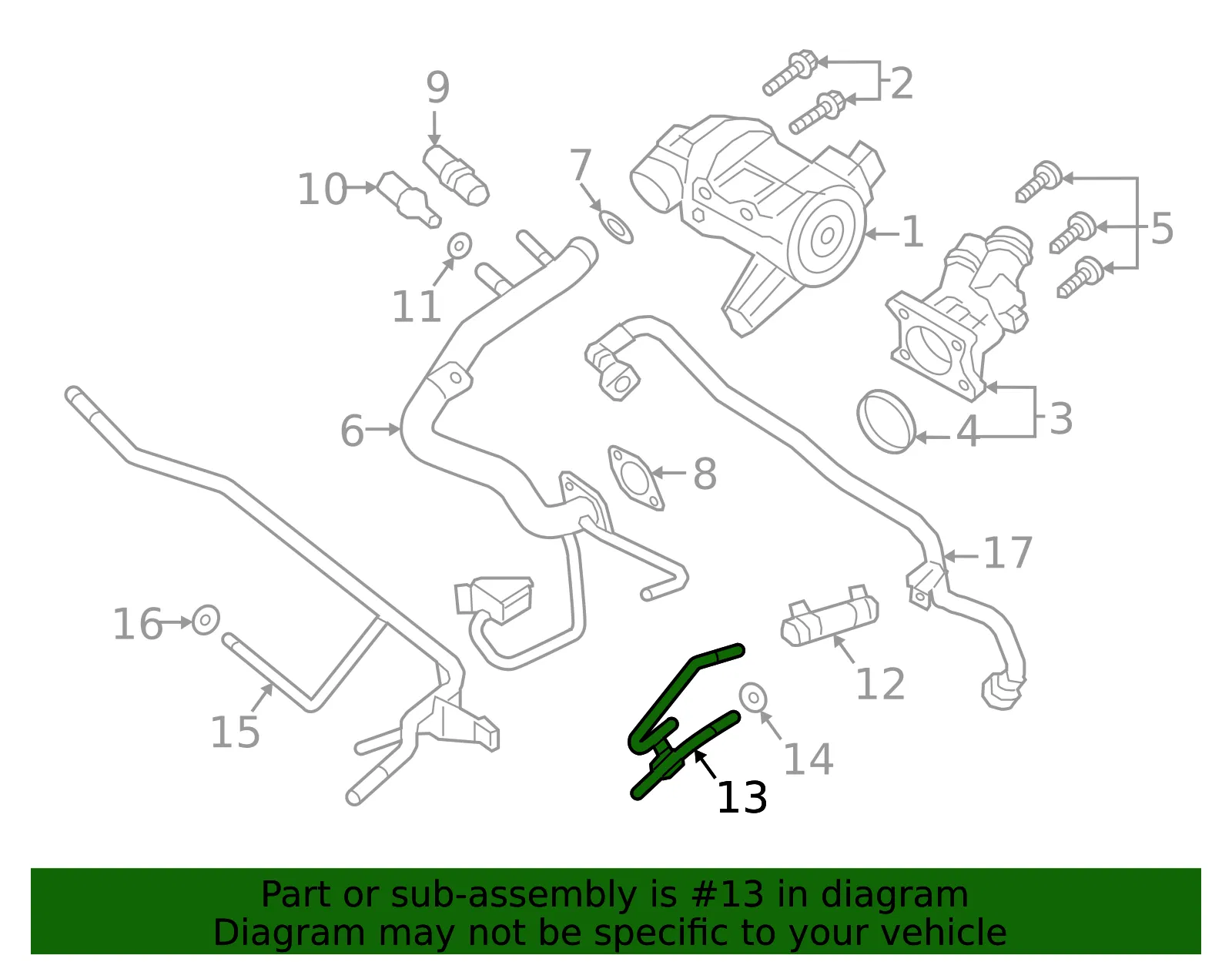 Engine Coolant Pipe - Volvo (32441022) - view 2