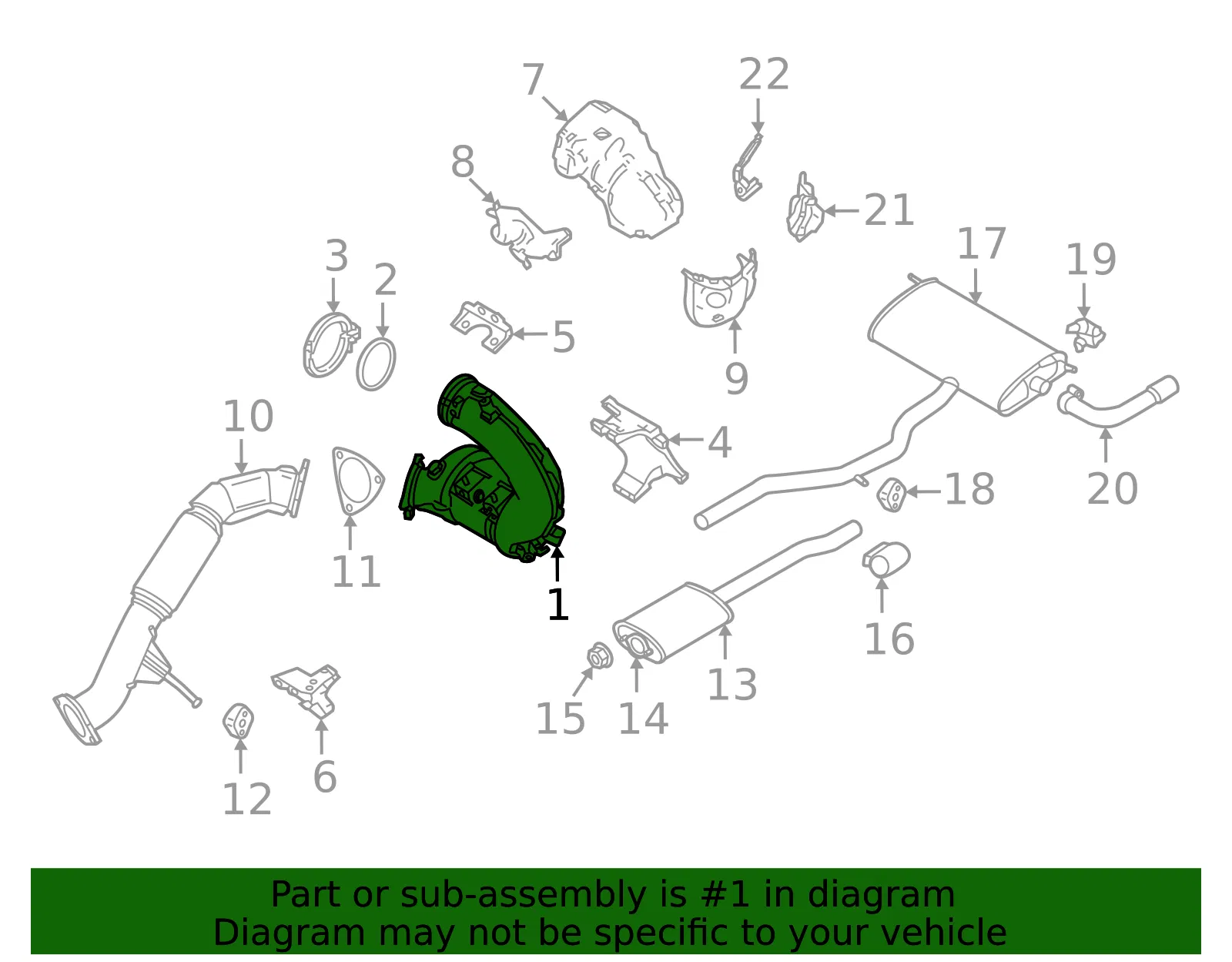 Catalytic Converter - Volvo (36010607) - view 2