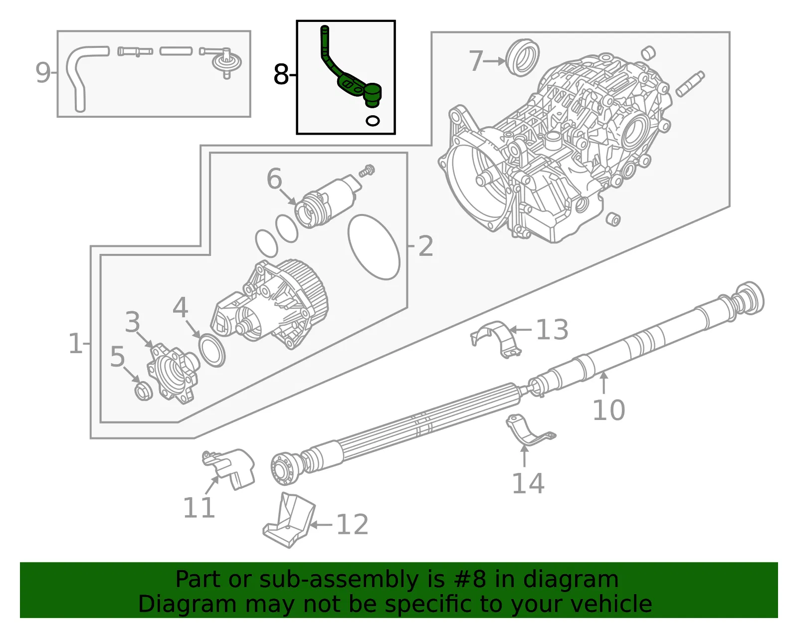 Differential Vent Hose - Nissan (38322-7BB0A) - view 2