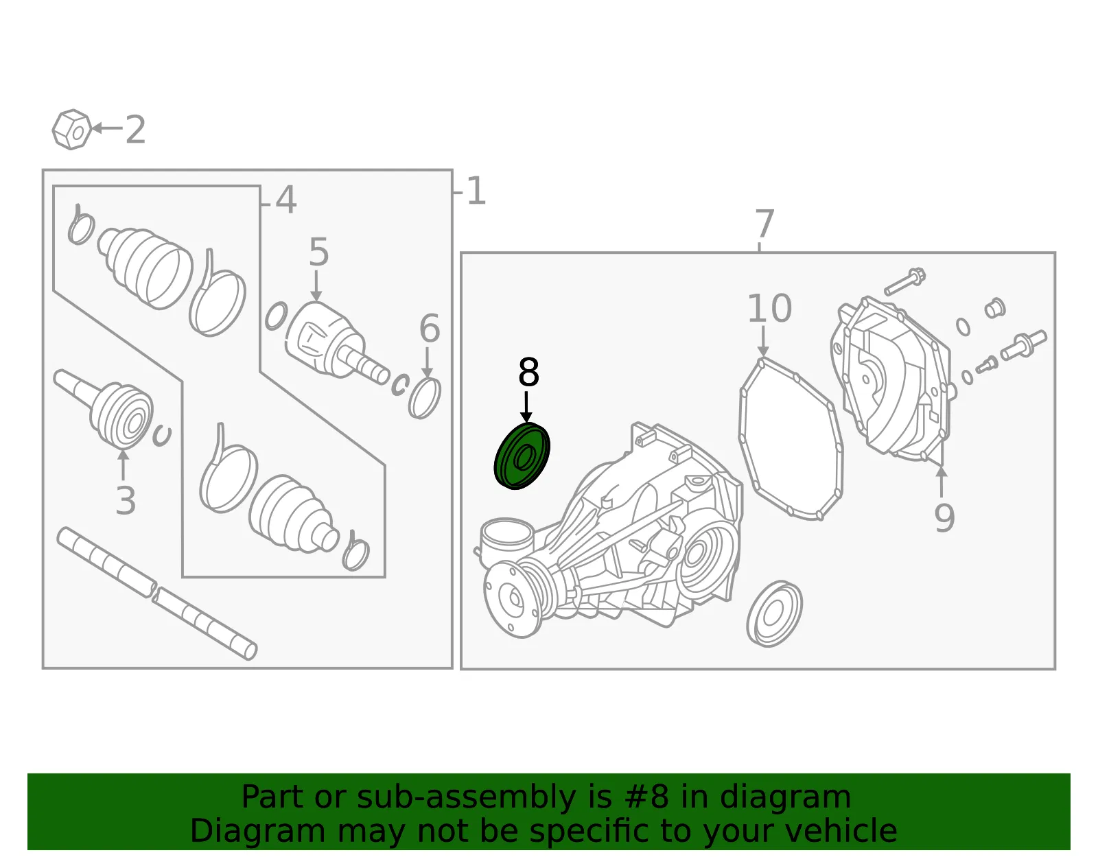 Cv Axle Shaft Seal - Nissan (38342-7JA0A) - view 2