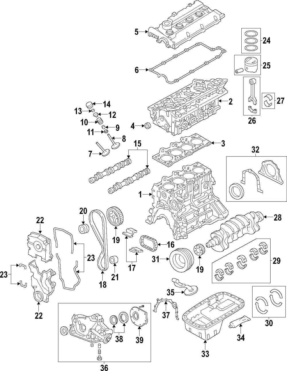 Cylinder Block - Kia (3D143-23U00)