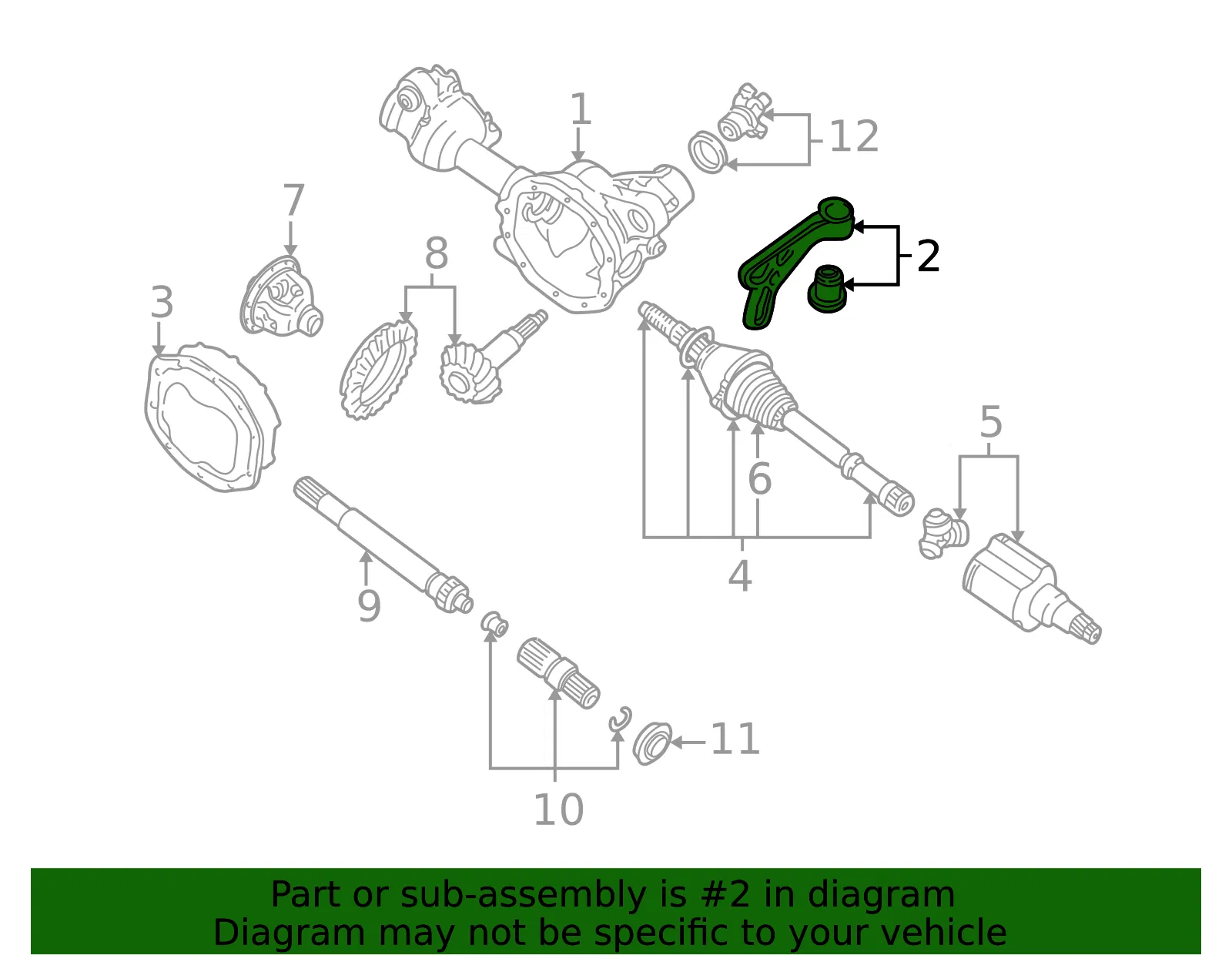 Axle Housing Bracket - Ford (3L5Z-3K090-AA) - view 10