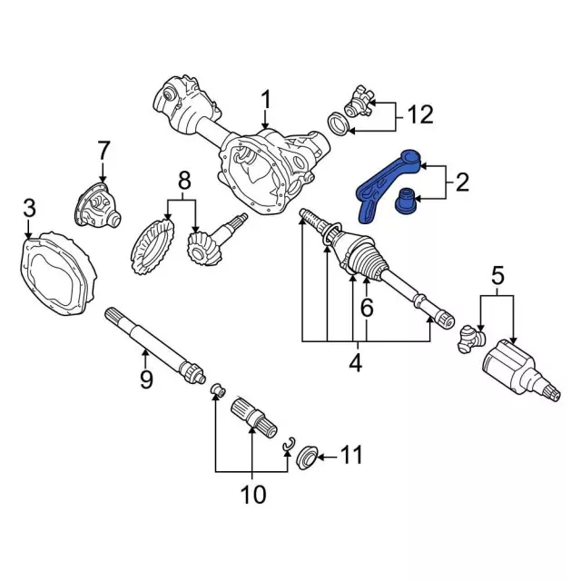 Axle Housing Bracket - Ford (3L5Z-3K090-AA) - view 3