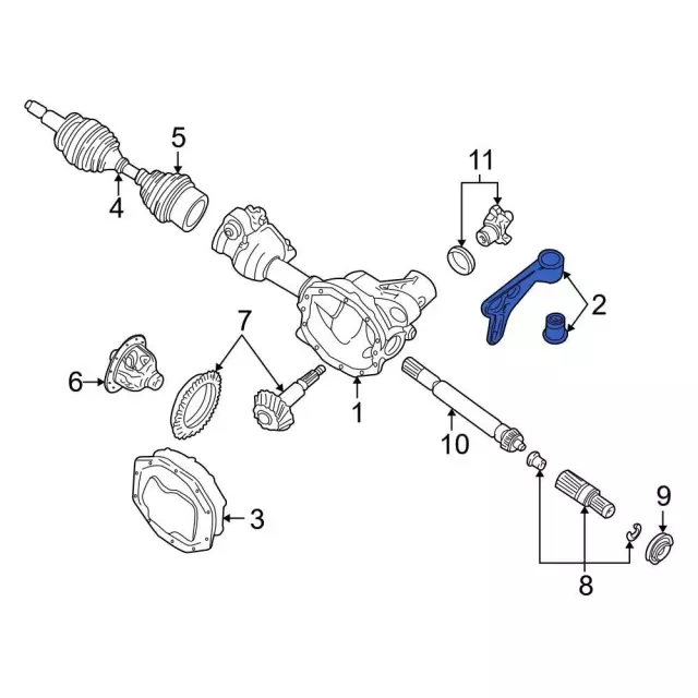 Axle Housing Bracket - Ford (3L5Z-3K090-AA) - view 4