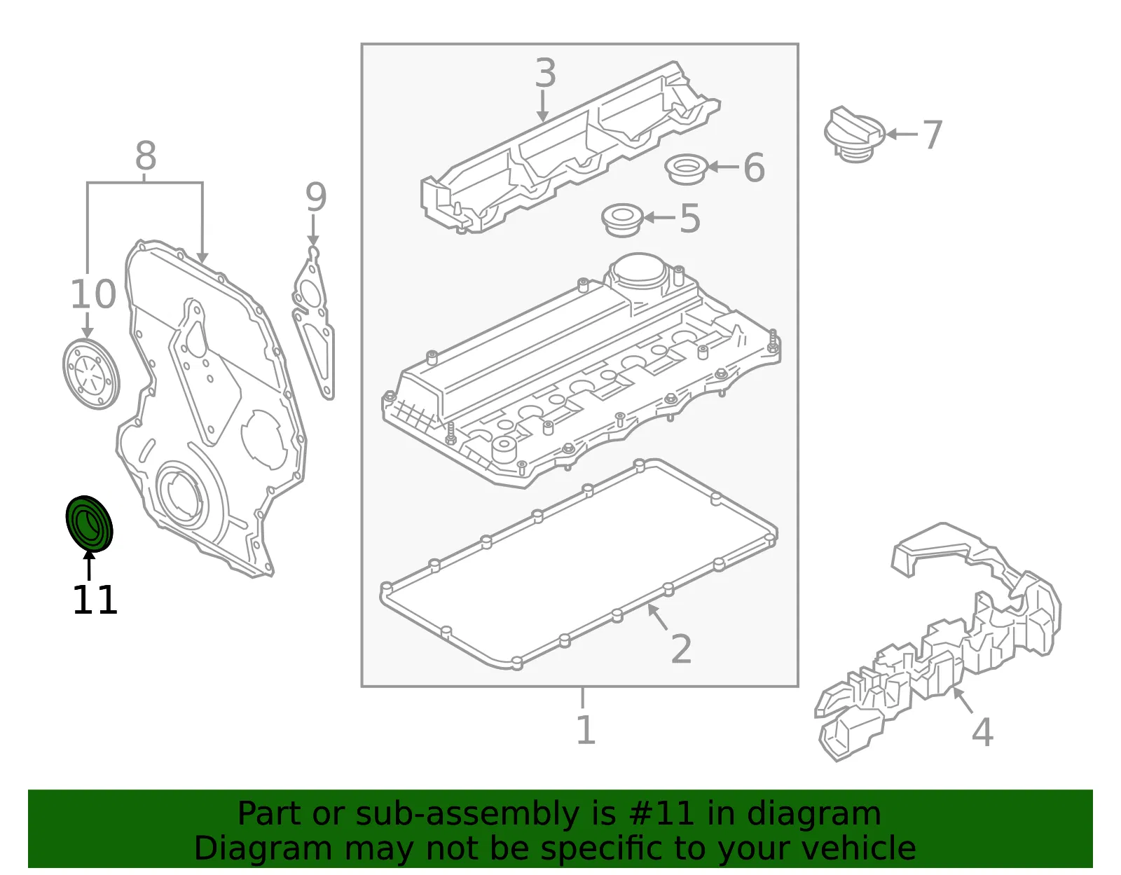 Engine Crankshaft Seal - Ford (3S7Z-6701-A) - view 4