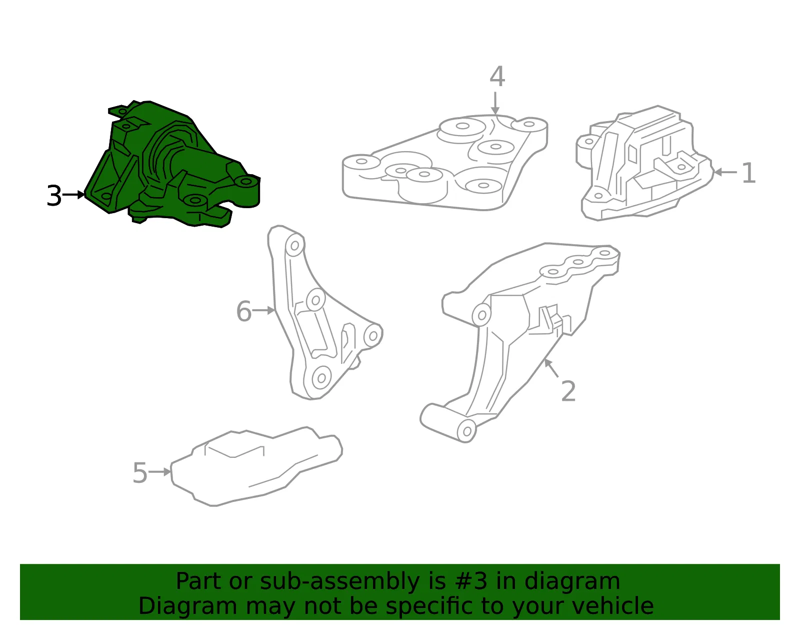 Automatic Transmission Mount - GM (42390995) - view 5