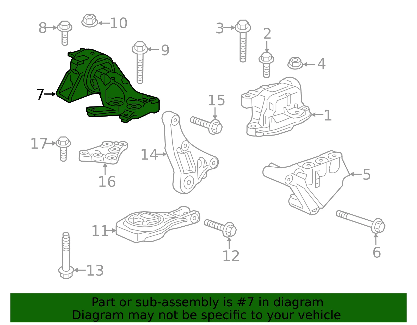 Automatic Transmission Mount - GM (42476586) - view 5