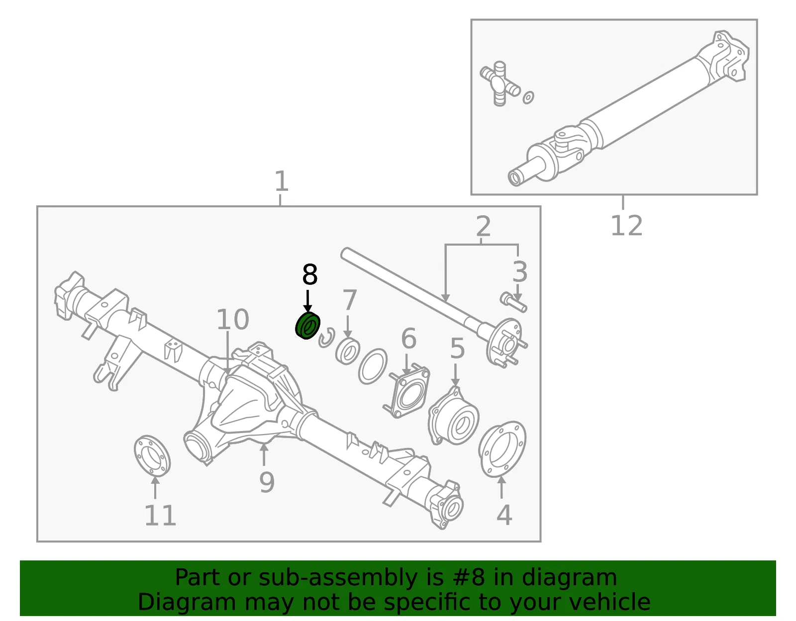 Drive Axle Shaft Seal - Nissan (43252-0W000) - view 4