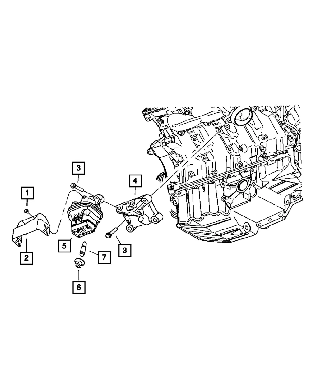 Engine Mount Bracket, Left - Mopar (4578053AC) - view 5