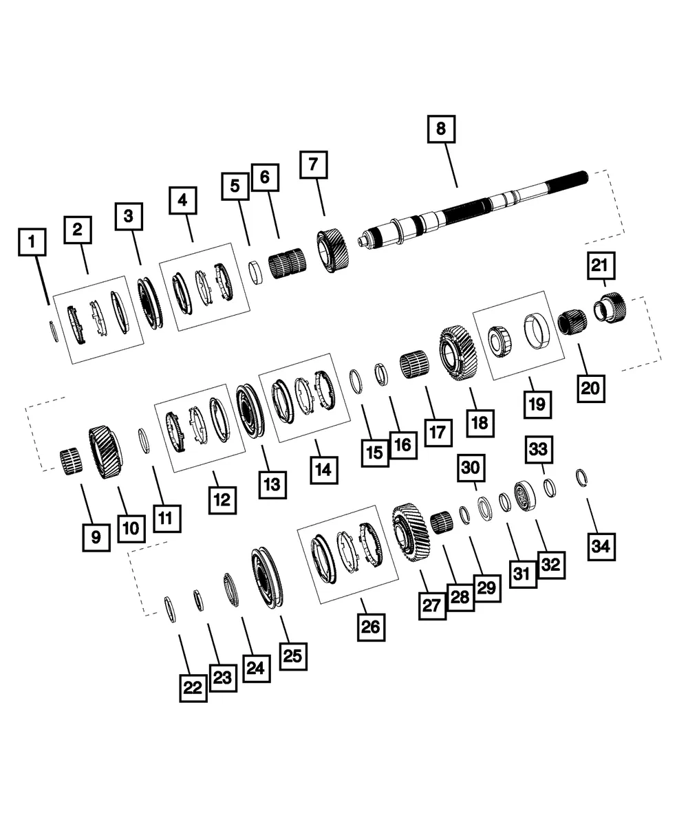 Manual Transmission Gear Bearing - Mopar (4626558)