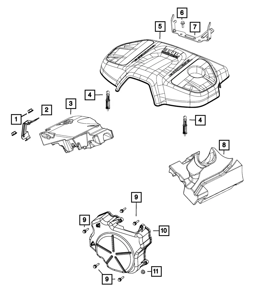 Engine Cover - Mopar (4627866ac) - view 3