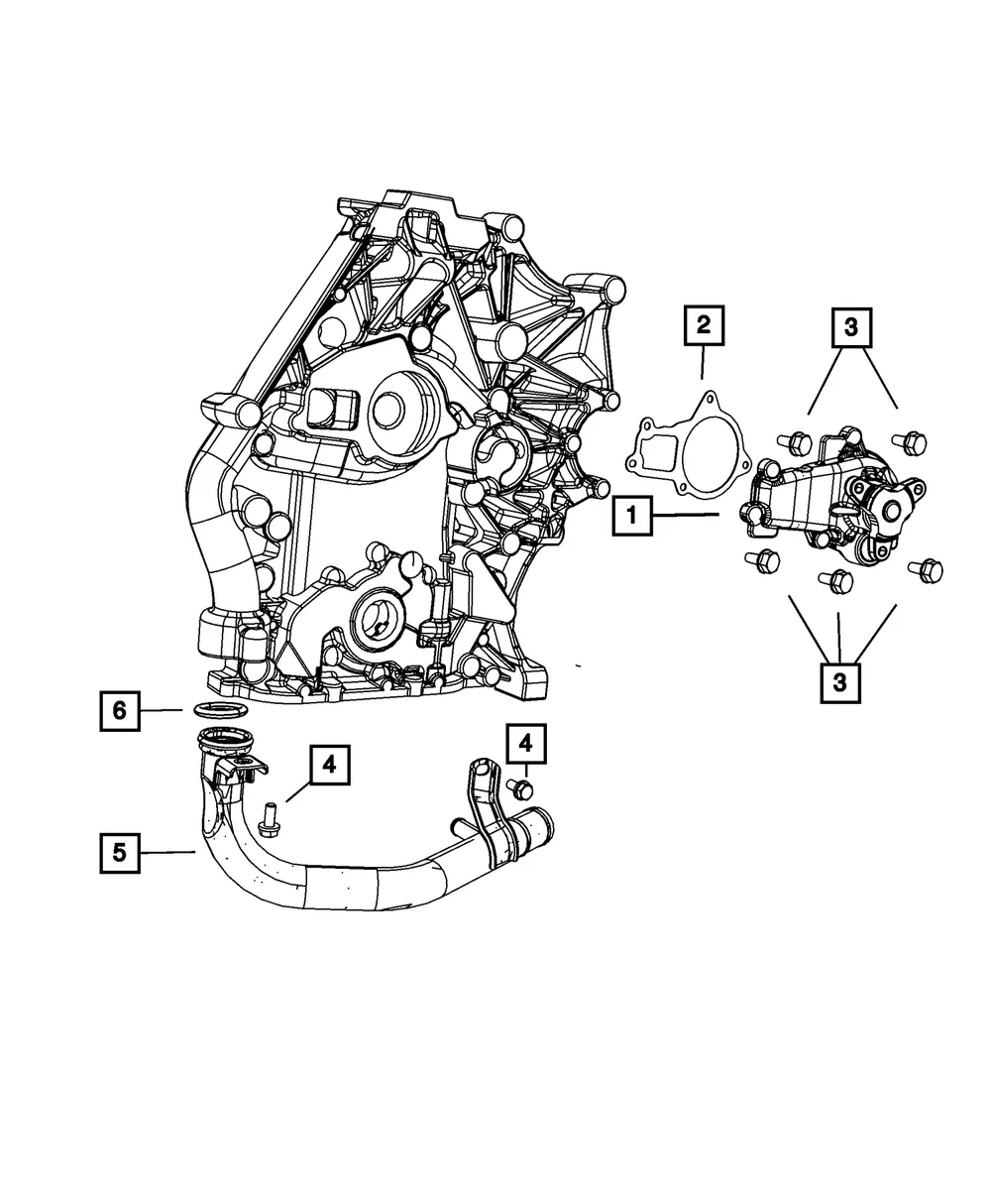 Water Pump - Mopar (4648952BB) - view 2
