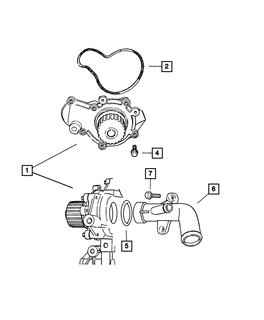 Water Pump - Mopar (4694307AF) - view 2